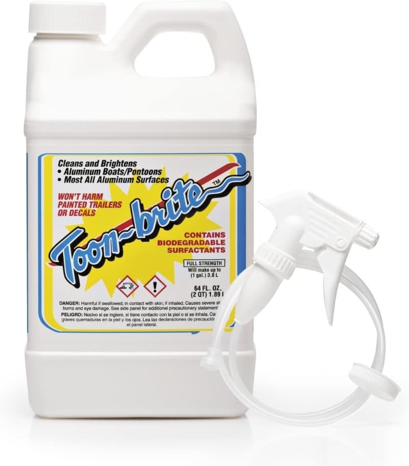 Toon-Brite B1000 Aluminum Cleaner – 1/2 Gallon with Sprayer, White