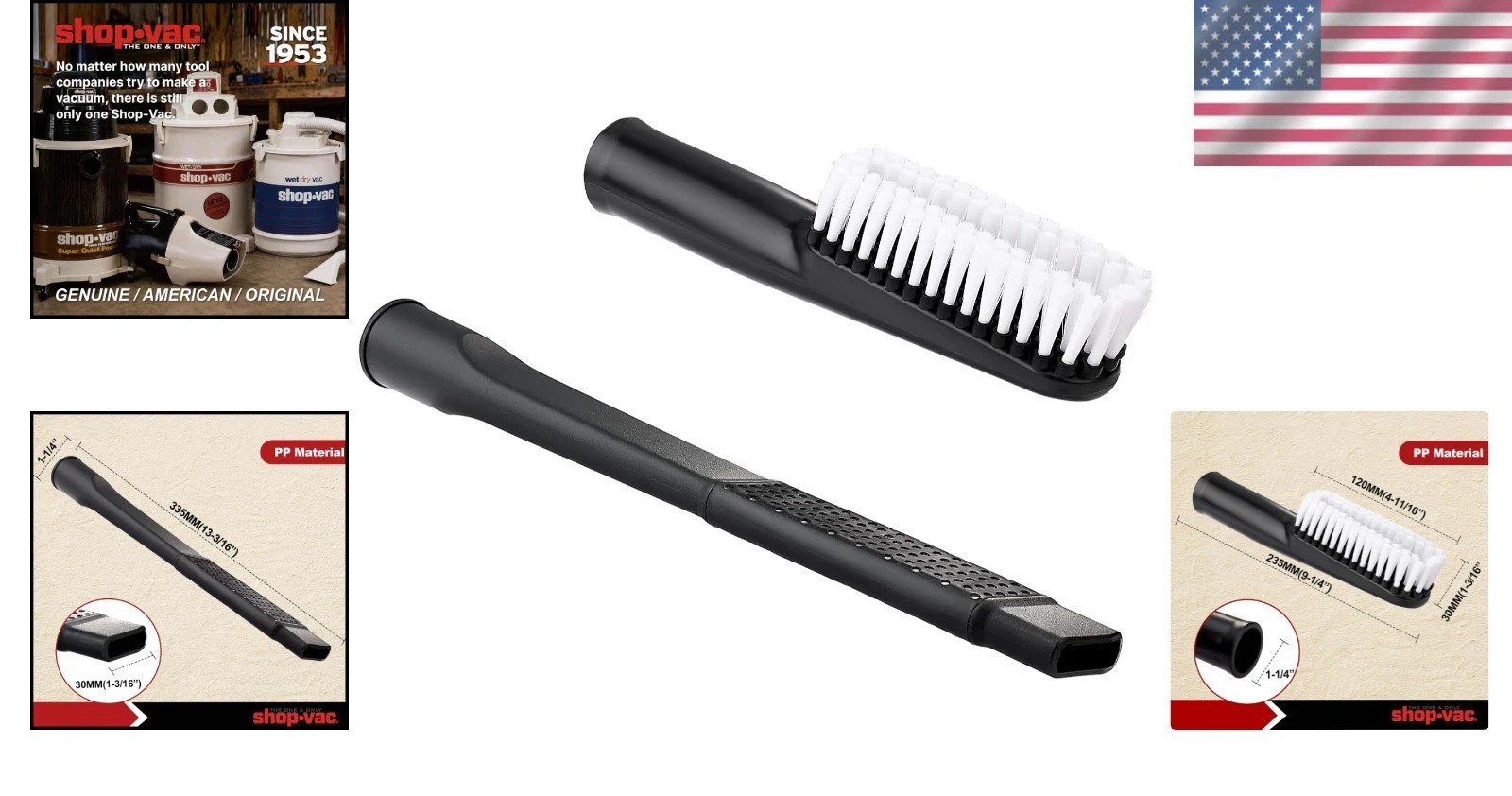 2PC Car Cleaning Kit: Flexible Crevice Tool & Soft Brush for Effortless Cleaning