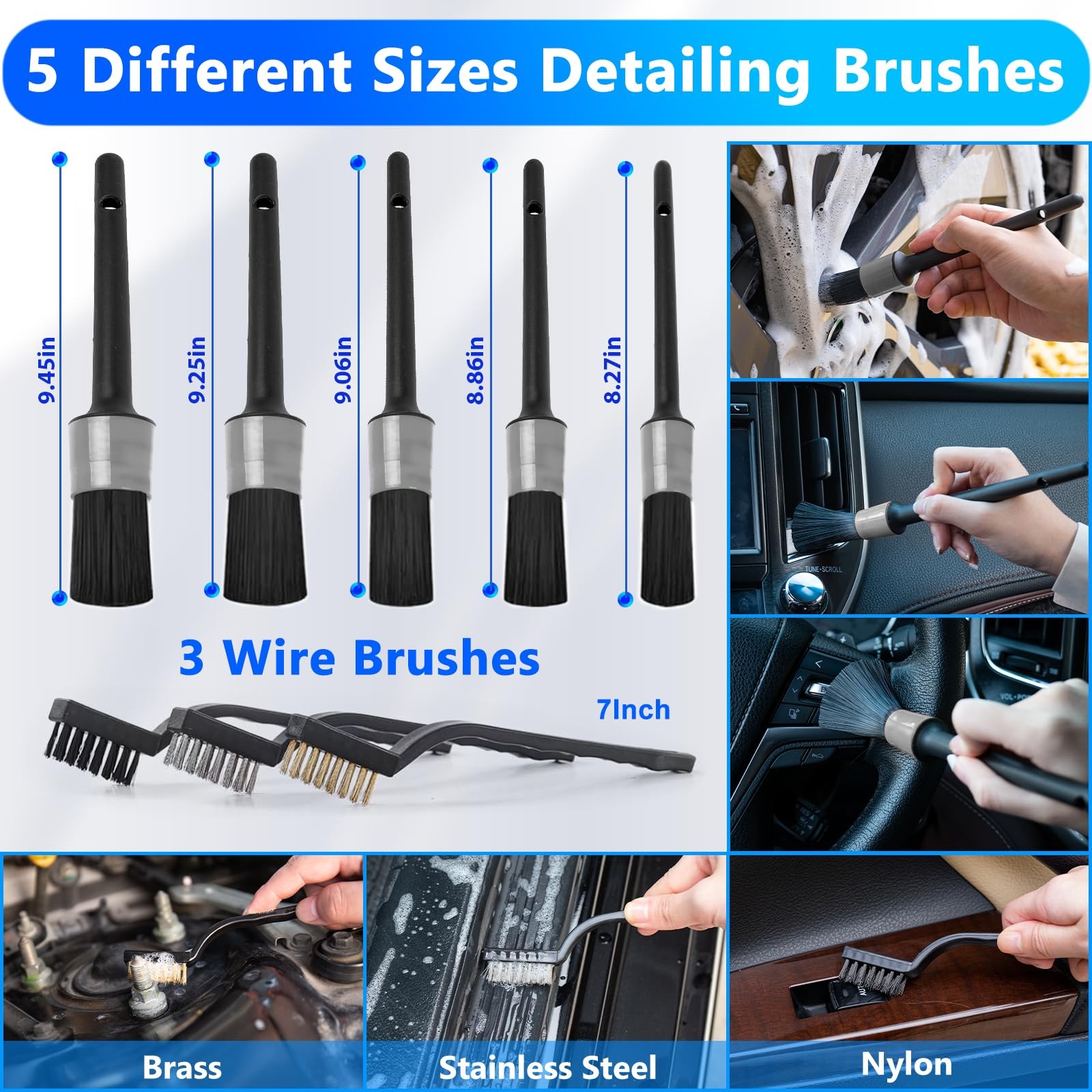 ThinkLearn Car Wash Detailing Kit with Foam Gun, Cleaning Gray(33PCS)