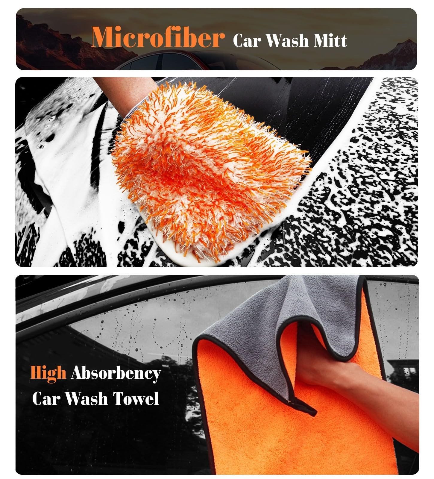 7PCS Motorcycle Cleaning Kit – Bendable Wheel Brushes, Tire & Chain Brush, Mitt
