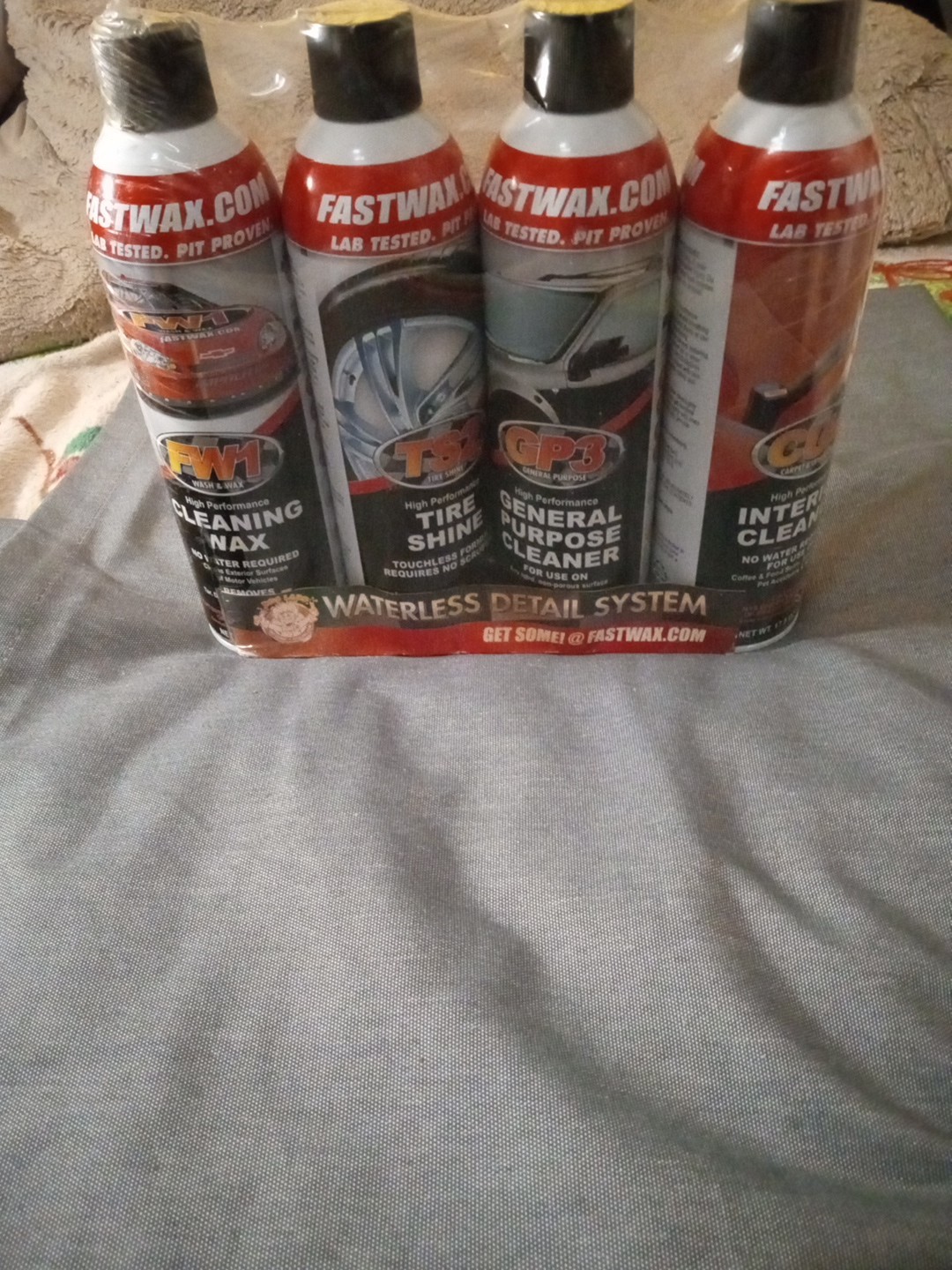 Fast Wax FW1 Cleaning Wax Spray Can Wash & Wax Lot of 3 + 1 Interior Cleaner NEW