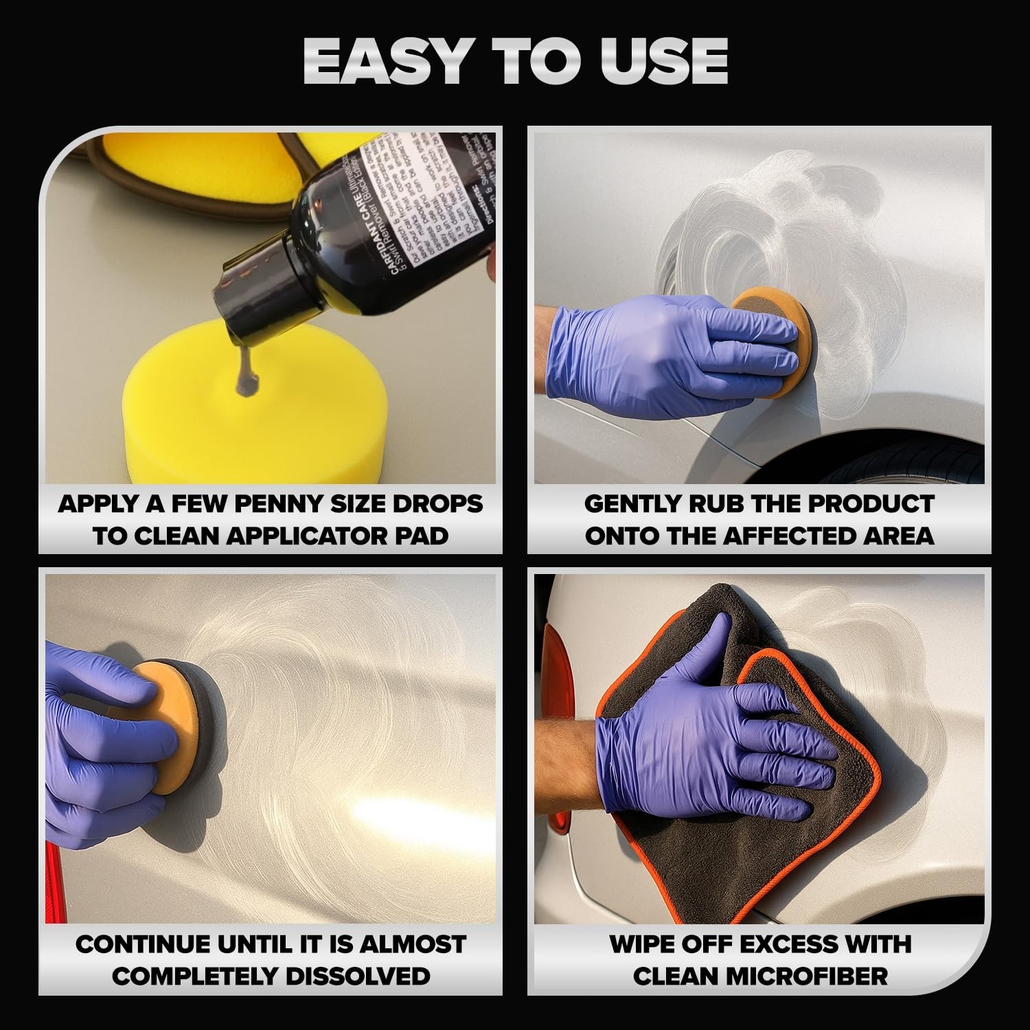 Car Scratch Remover Kit – Gray & Silver Swirl Repair, Deep Scratch Buffer, 8.4 f