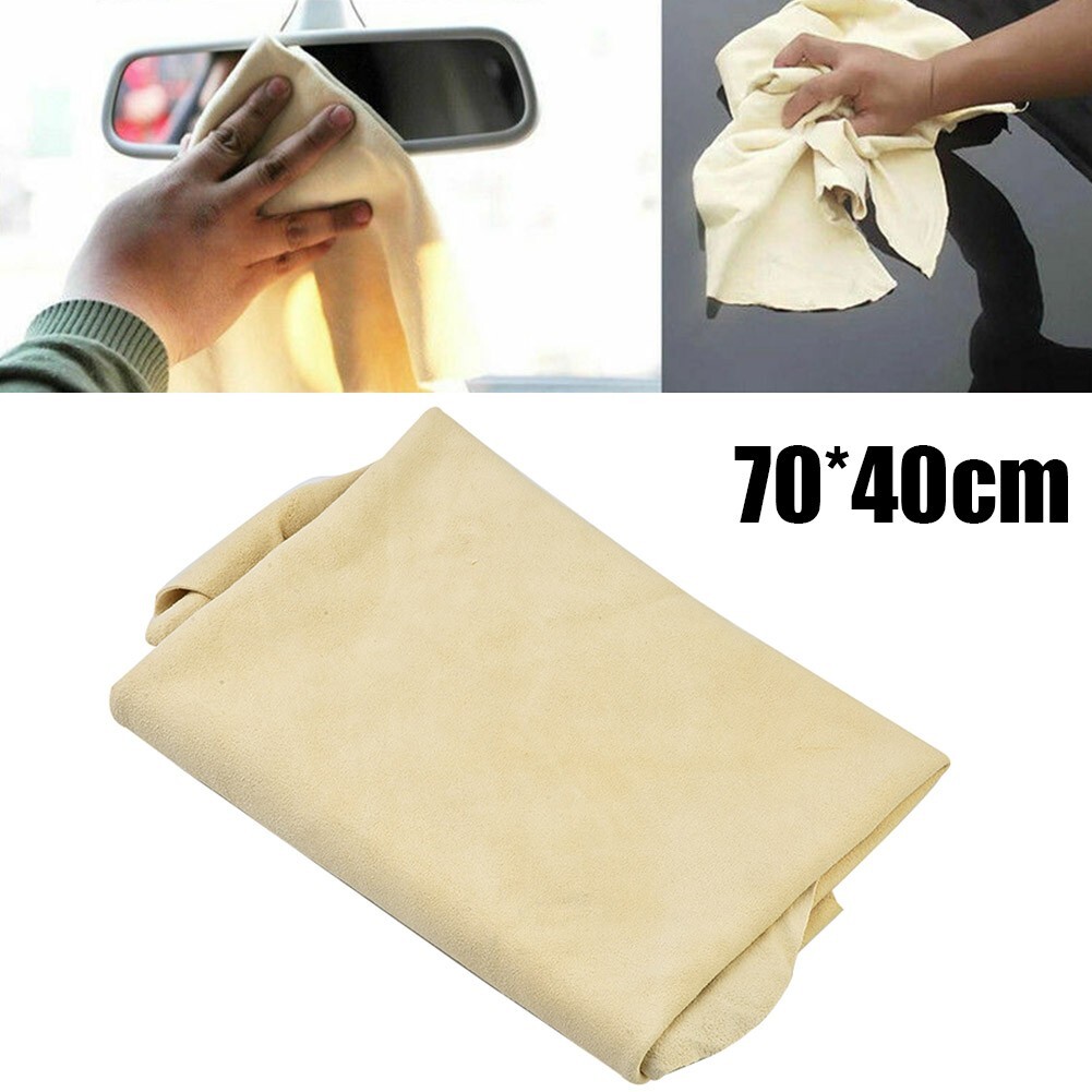 70*40cm Natural Chamois Car Screen Cleaning Cloth Washing Absorbent Towel