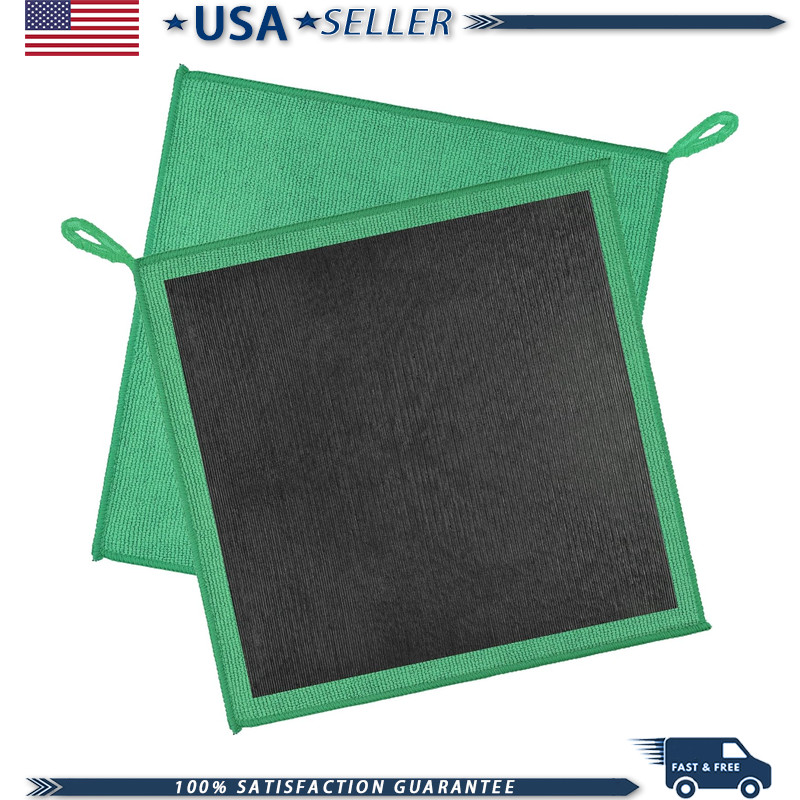 2Pack Clay Towel, 12 x Microfiber Detailing Cloth, GreenColor: Green