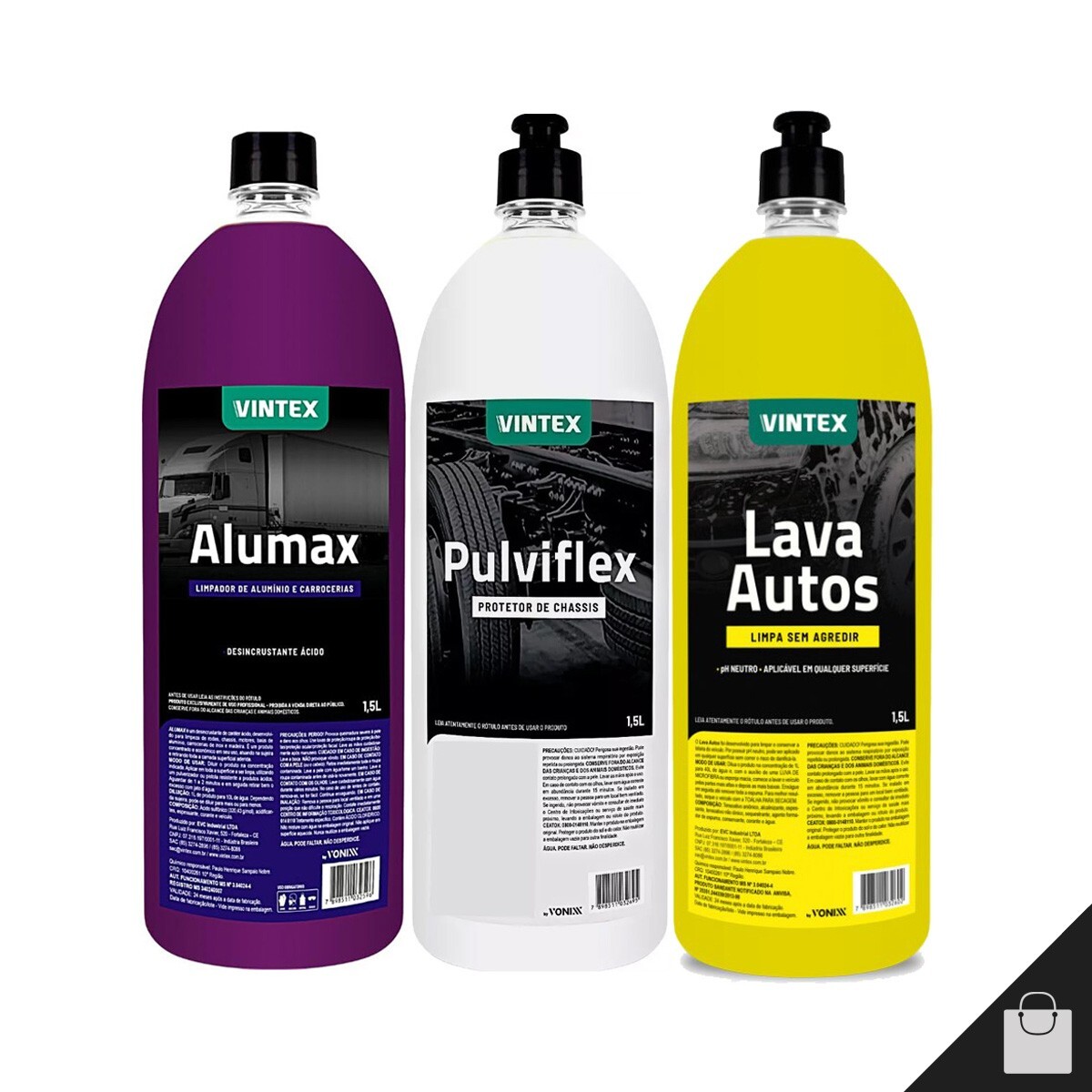 Vintex Alumax Pulviflex Lava Autos Automotive Cleaner Car Maintenance Kit Vonixx