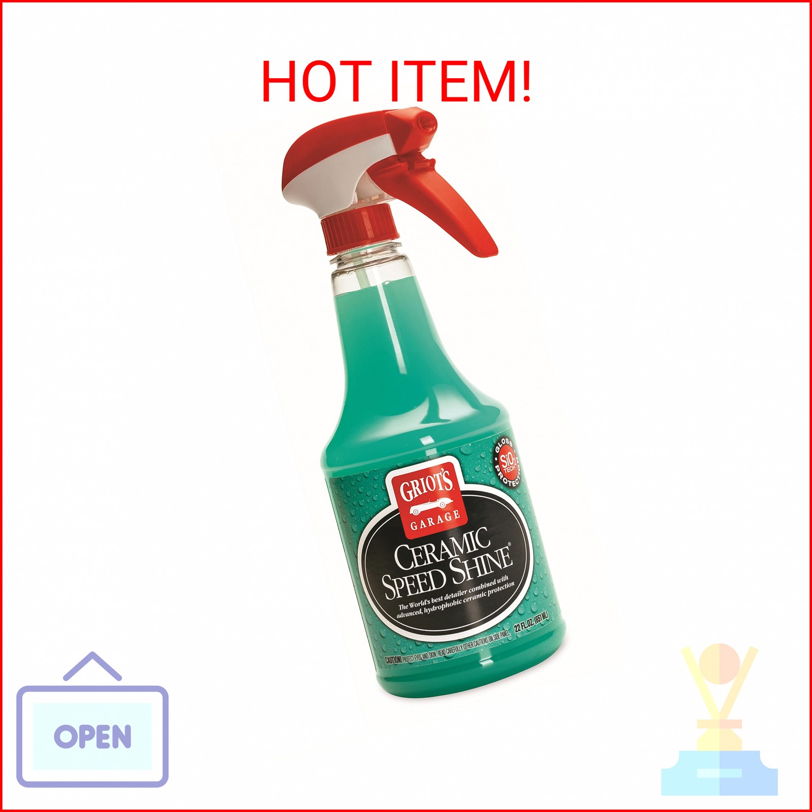 Griot’s Garage Ceramic Speed Shine Detail Spray for Car Detailing, Provides a Hi