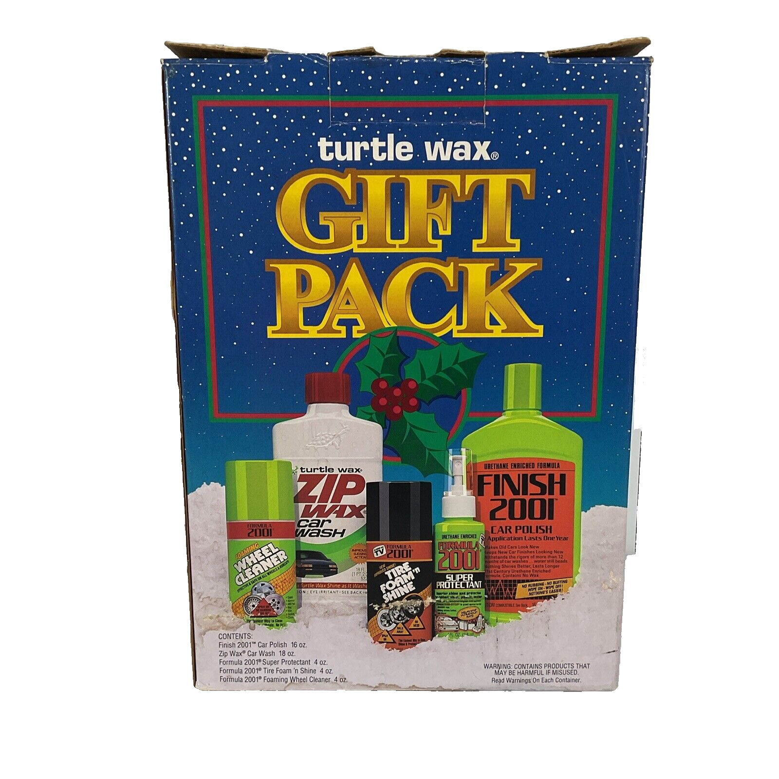 Vintage 2001 New Open Box All Products Included Finish Rare Turtle Wax Gift Pack