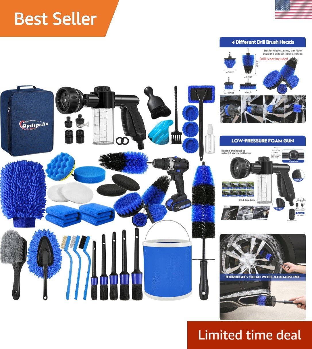 42Pcs Car Detailing Kit, Car Detailing Brush Set, Car Wash Cleaning Kit, Car …