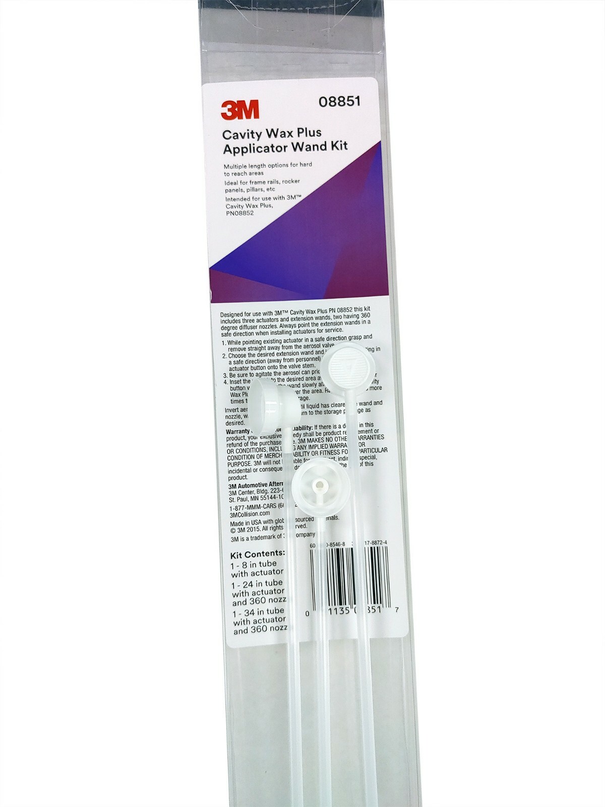 3M Applicator Wand Kit for Cavity Wax Plus 08851 – Auto Body Anti Corrosion