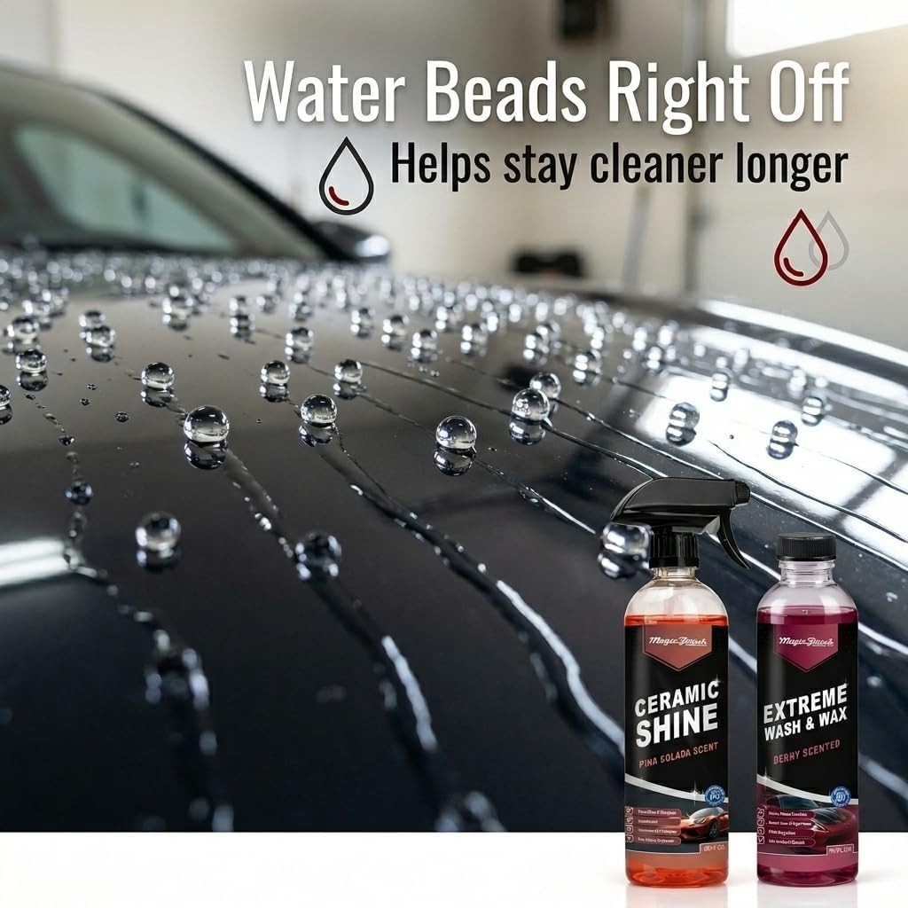 Magic Finish Car Wash & Ceramic Shine Bundle – Extreme Berry Foam Wash + Ceramic