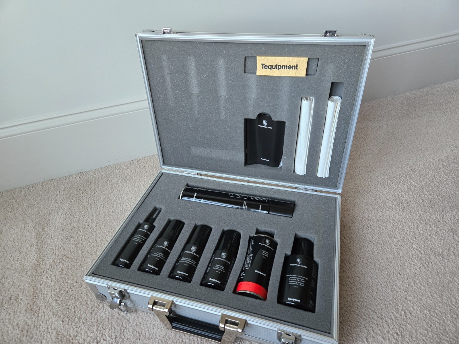 Genuine Porsche Tequipment Car Care Kit W/ Case Convertible Top conditioner Wash