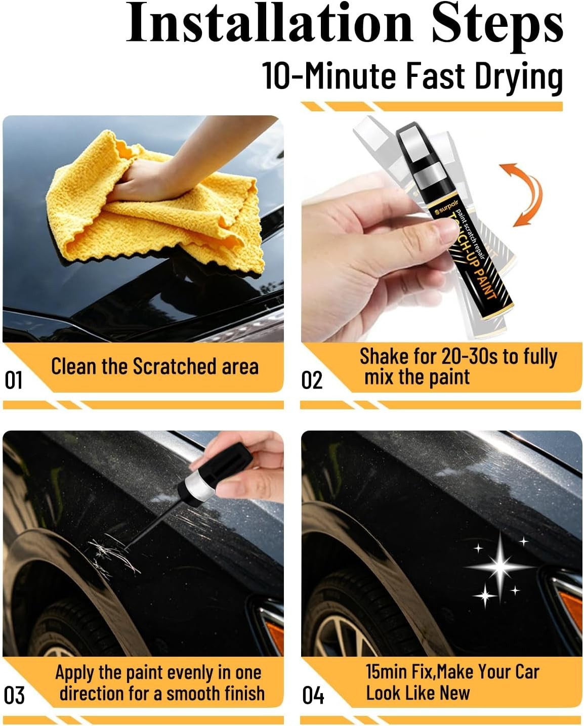 Polymetal Gray Metallic Touch Up Paint for Mazda – OEM Match & 2-in-1 Applicator