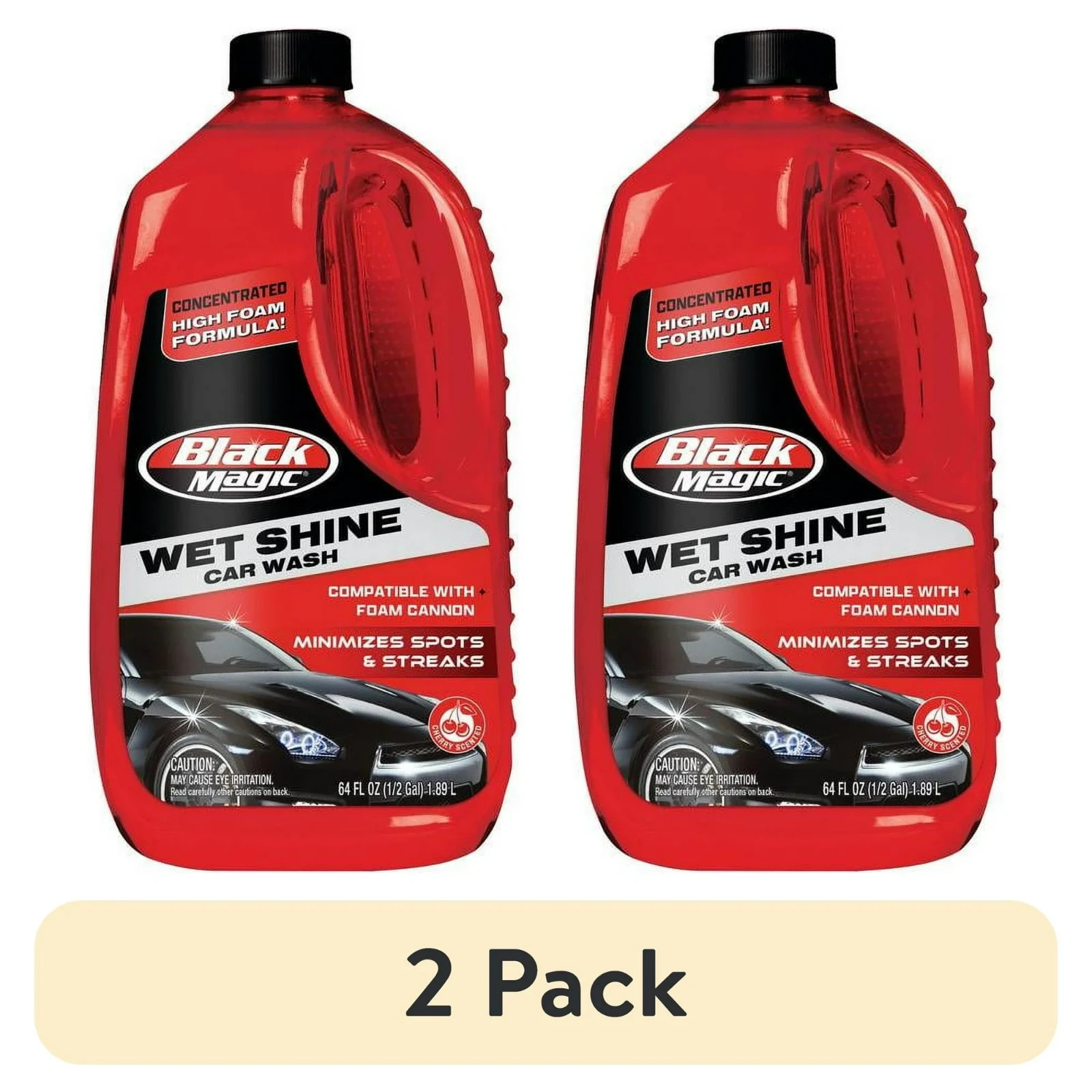 (2 pack) Black Magic 120065 Wet Shine Car Wash 64oz 1/2 Gallon Bottle