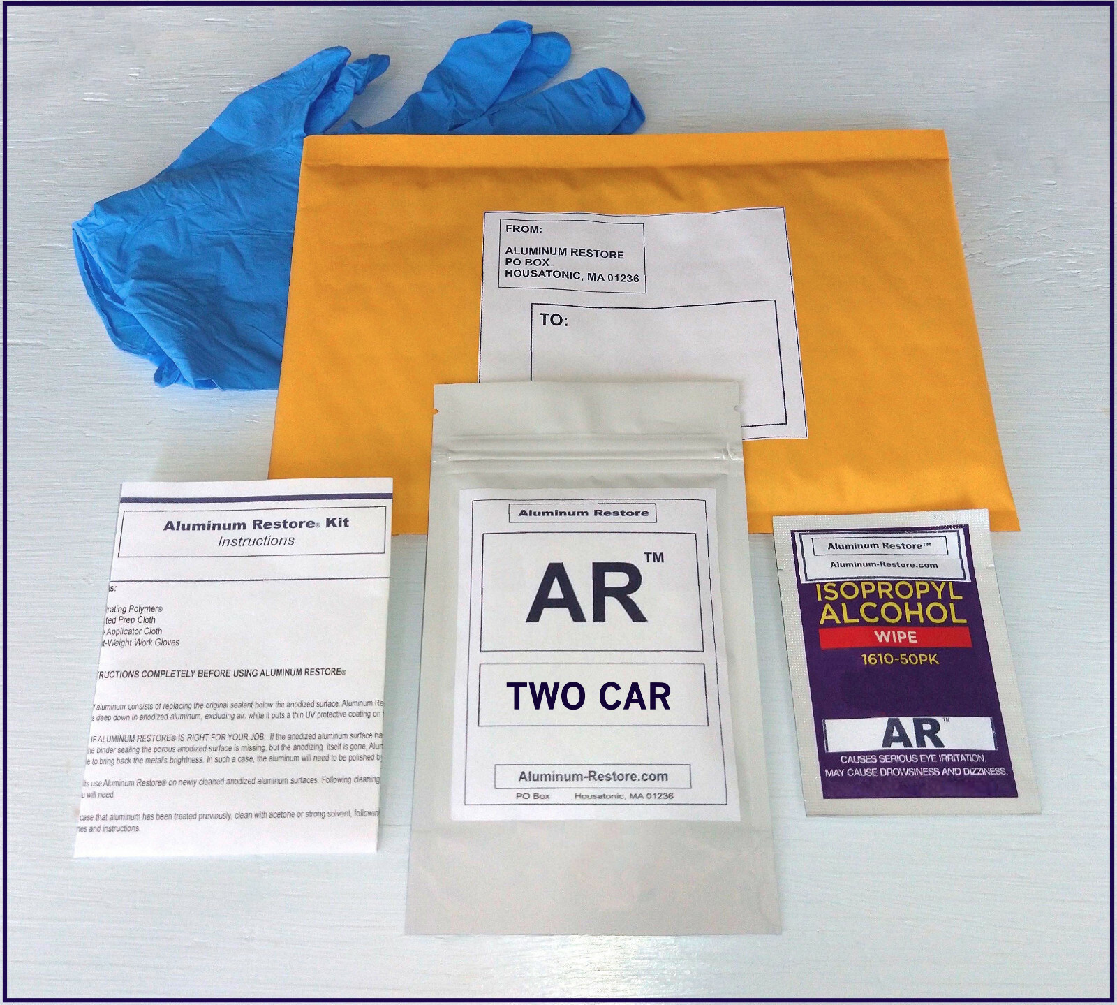 Aluminum Restore – Two Car: Anodized Auto Trim “Quick Polish” Detailing Kit
