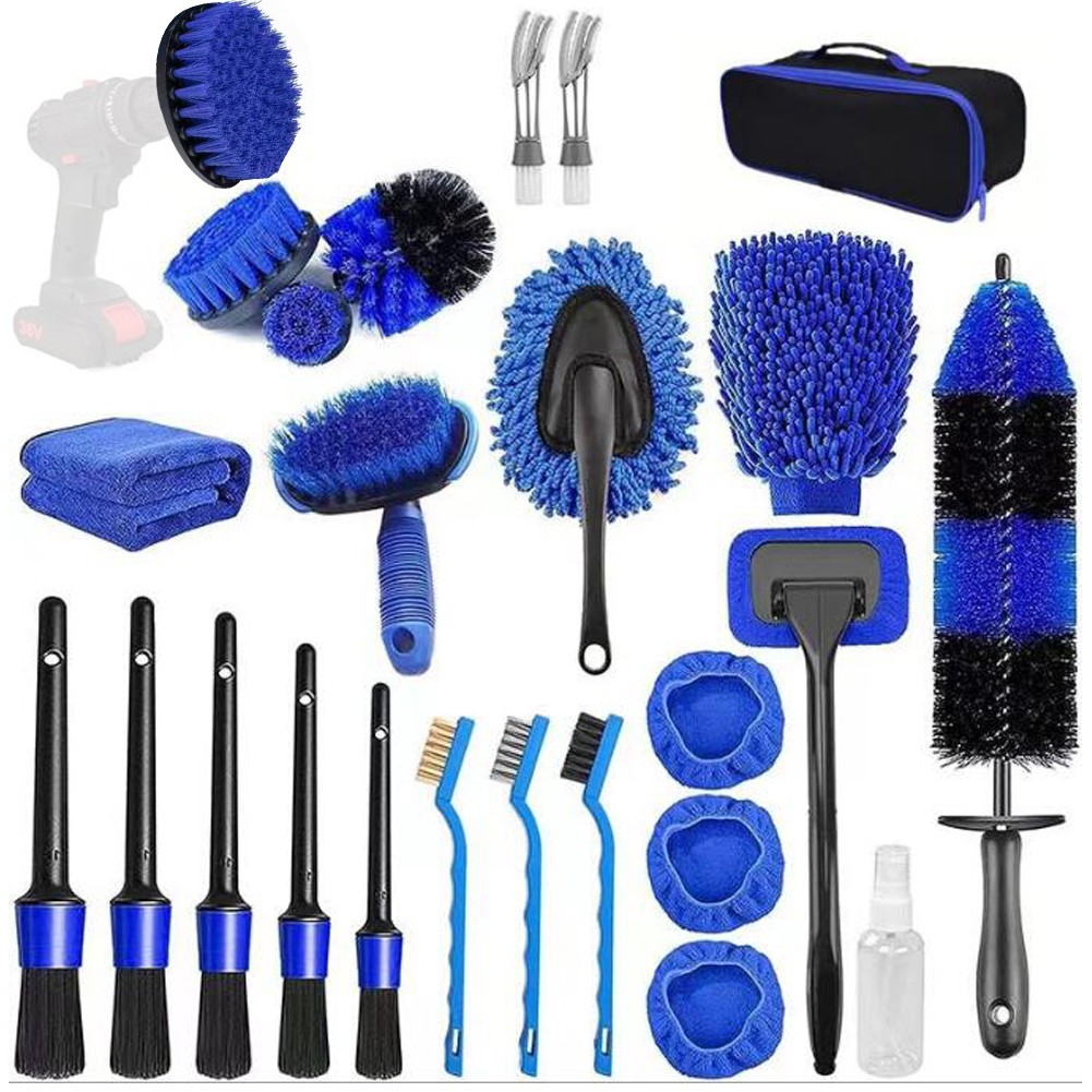 25pcs Car Detailing Brush Set Automobile Wash Cleaning Tools Kit Detailing RBKR