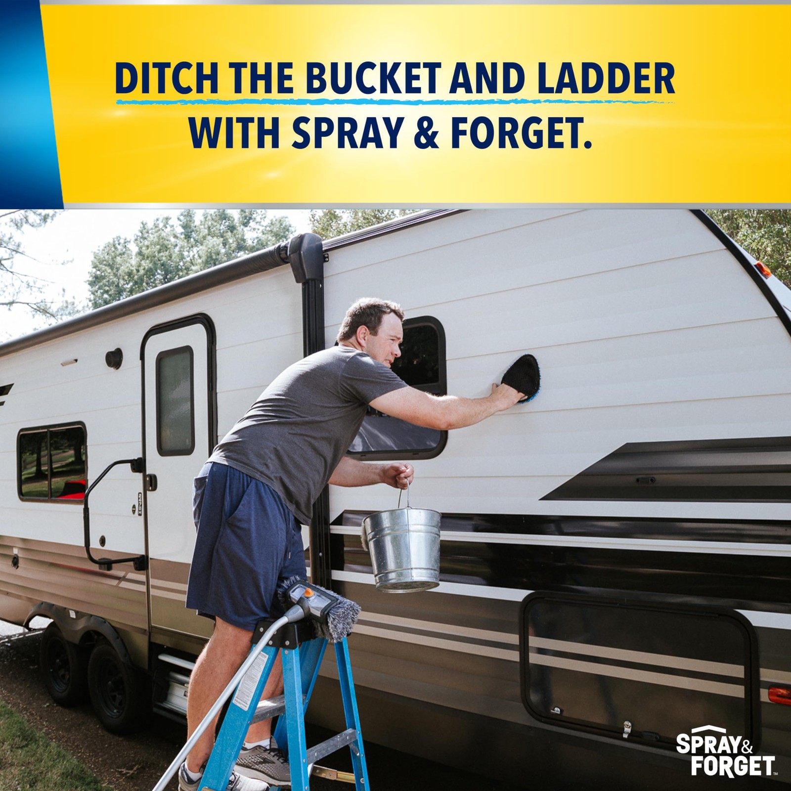 Spray & Forget RV & Camper Wash and Wax Combo, Includes 32 Fl Oz (Pack of 2)