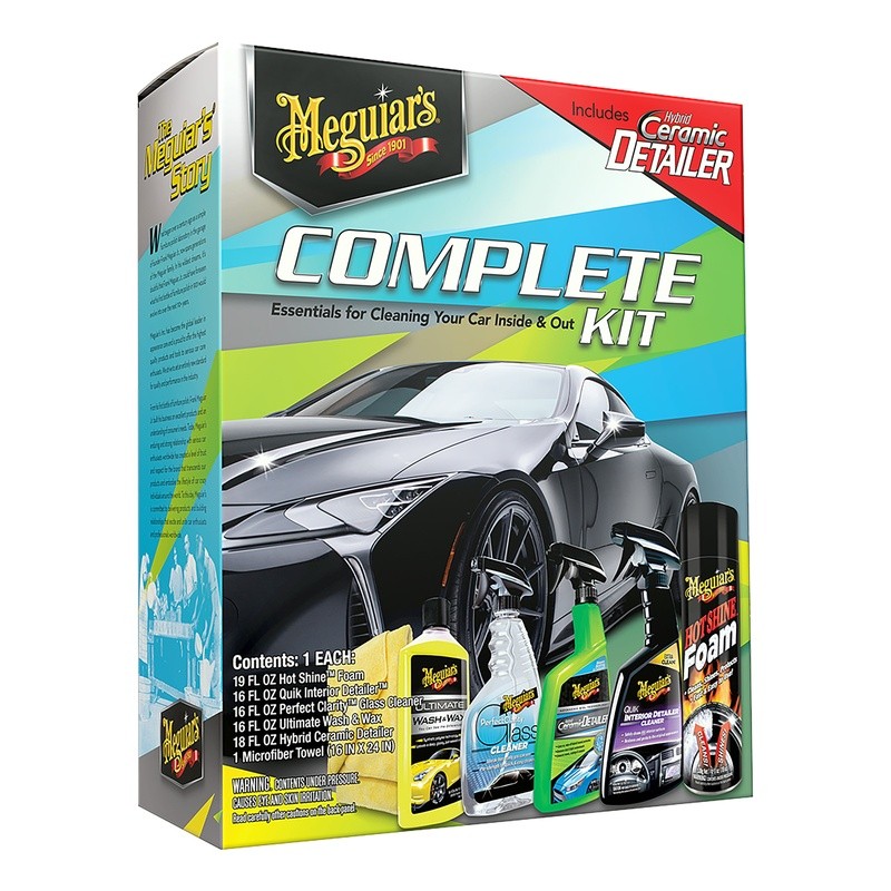 Complete Car Care Kit 6 Piece Detailing Set Interior Exterior Shine Protect New