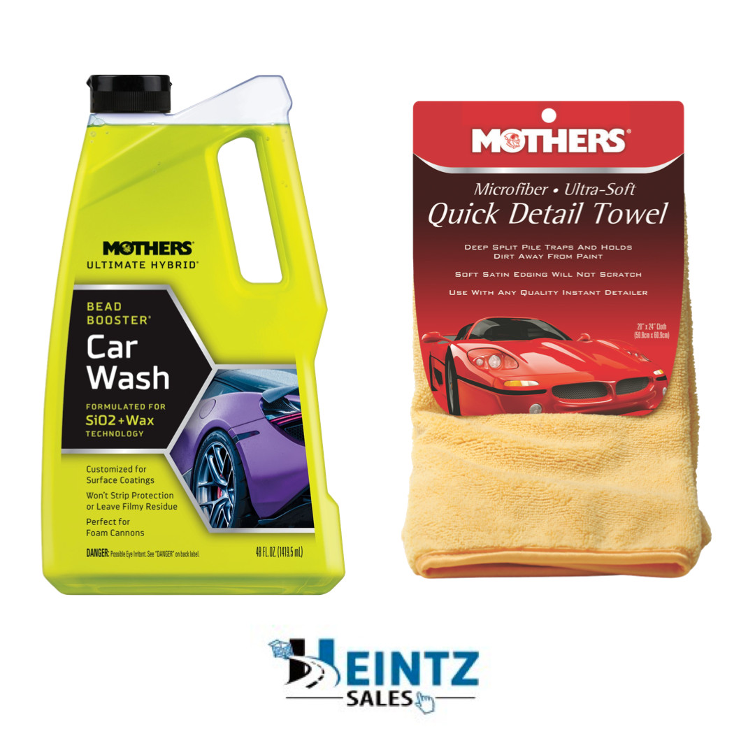 Mothers 05668+155600 Ultimate Hybrid Bead Booster Car Wash W/ Quick Detail Towel