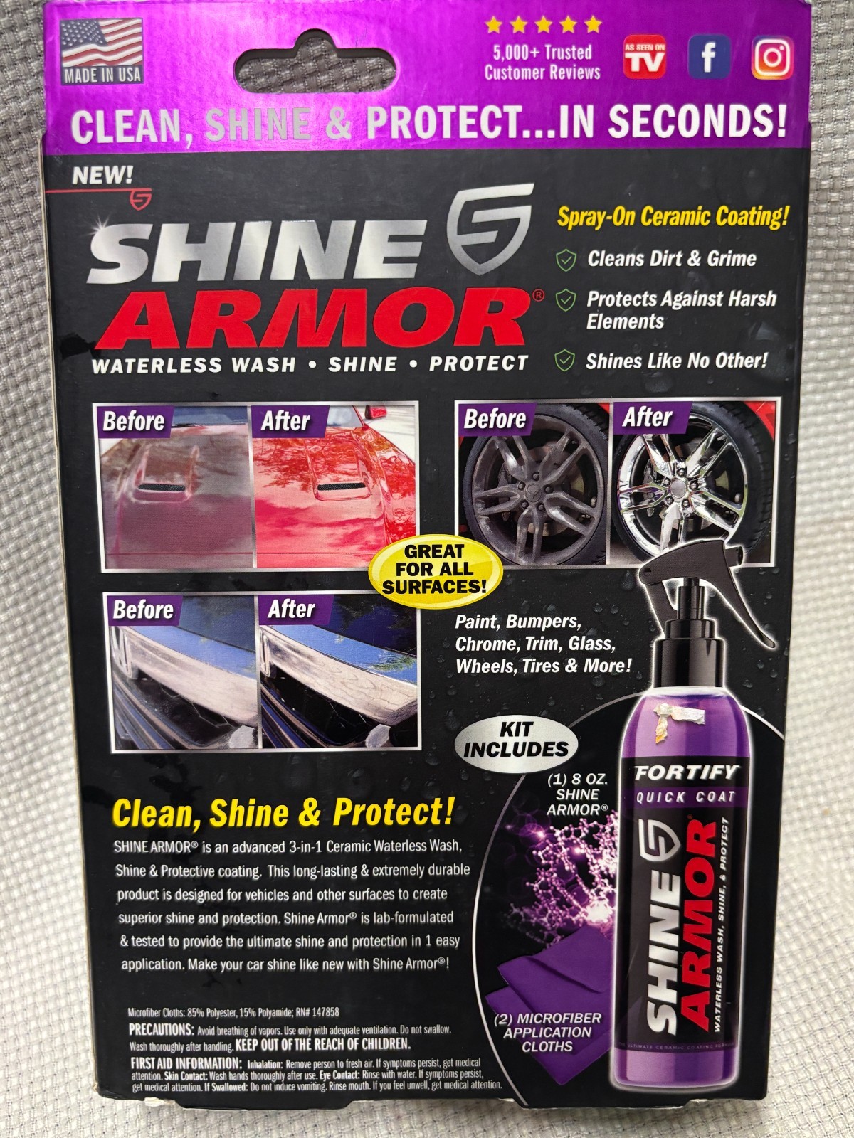 Shine Armor Kit NIB Clean Shine Protect Cars