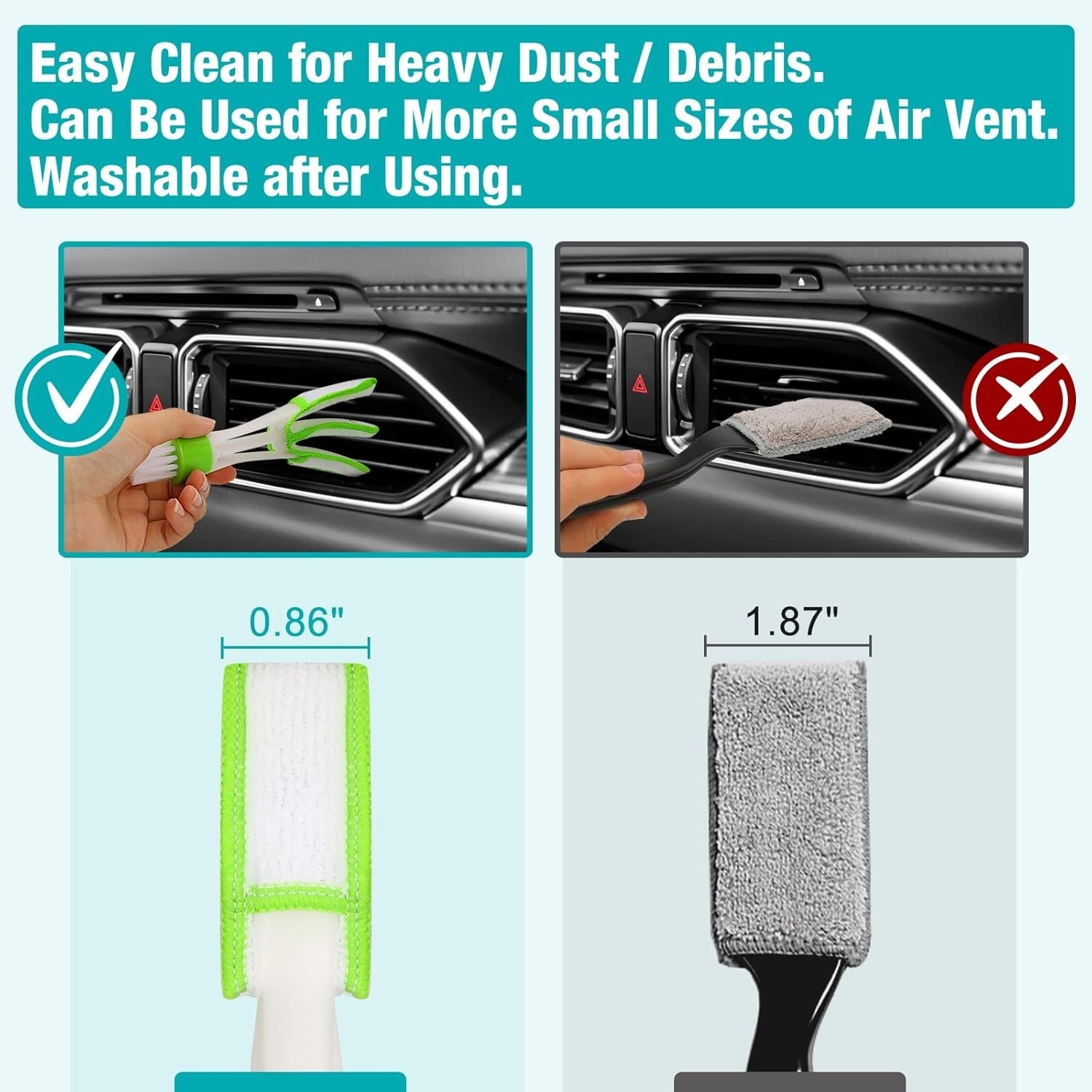 Car Interior Dust Detailing Cleaning Gel and Brush Kit – Reusable & Effective