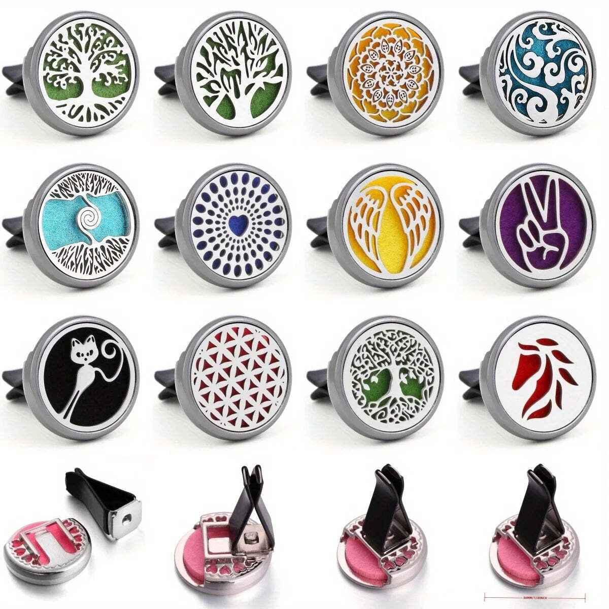 1pc Refillable Car Air Freshener Perfume Diffuser Clip Auto Vent SUV Truck