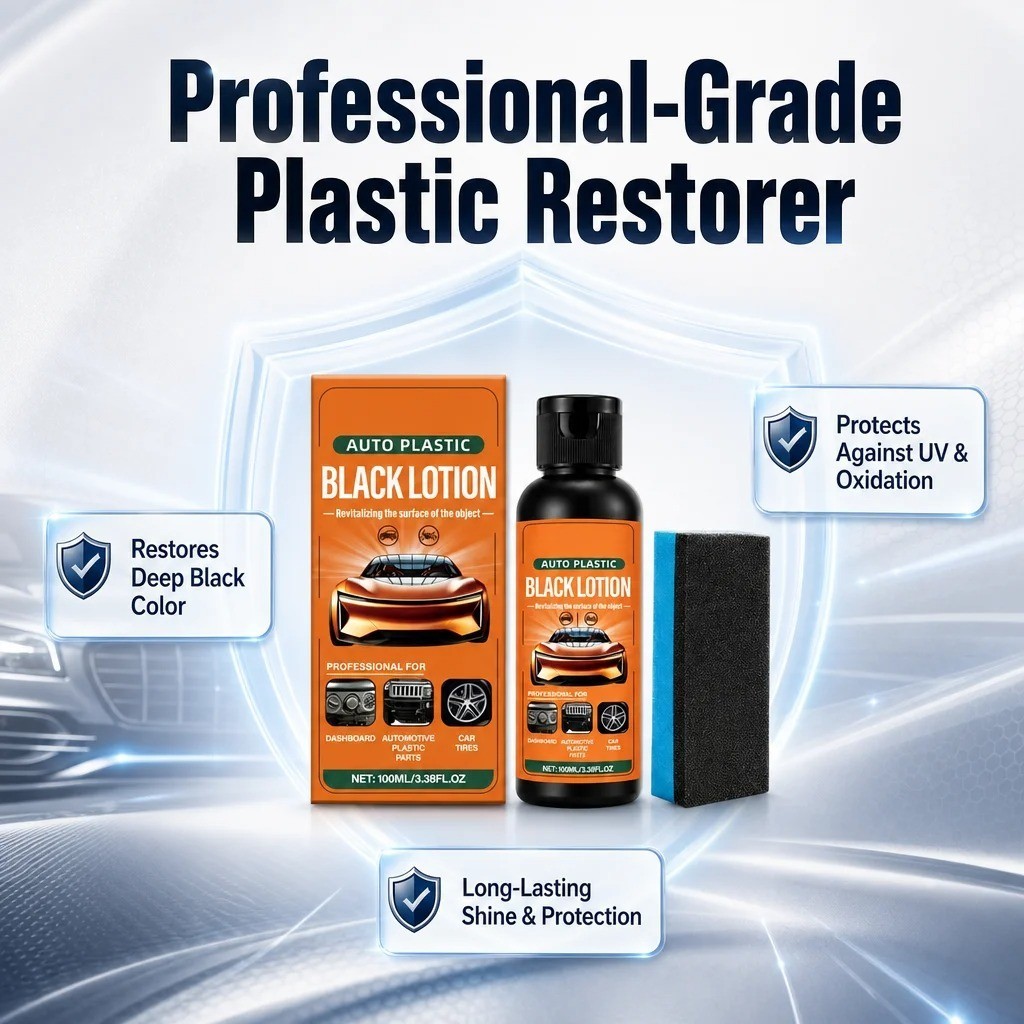 Auto Plastic Restorer Kit Car Interior Faded Plastic Rubber Care Lotion