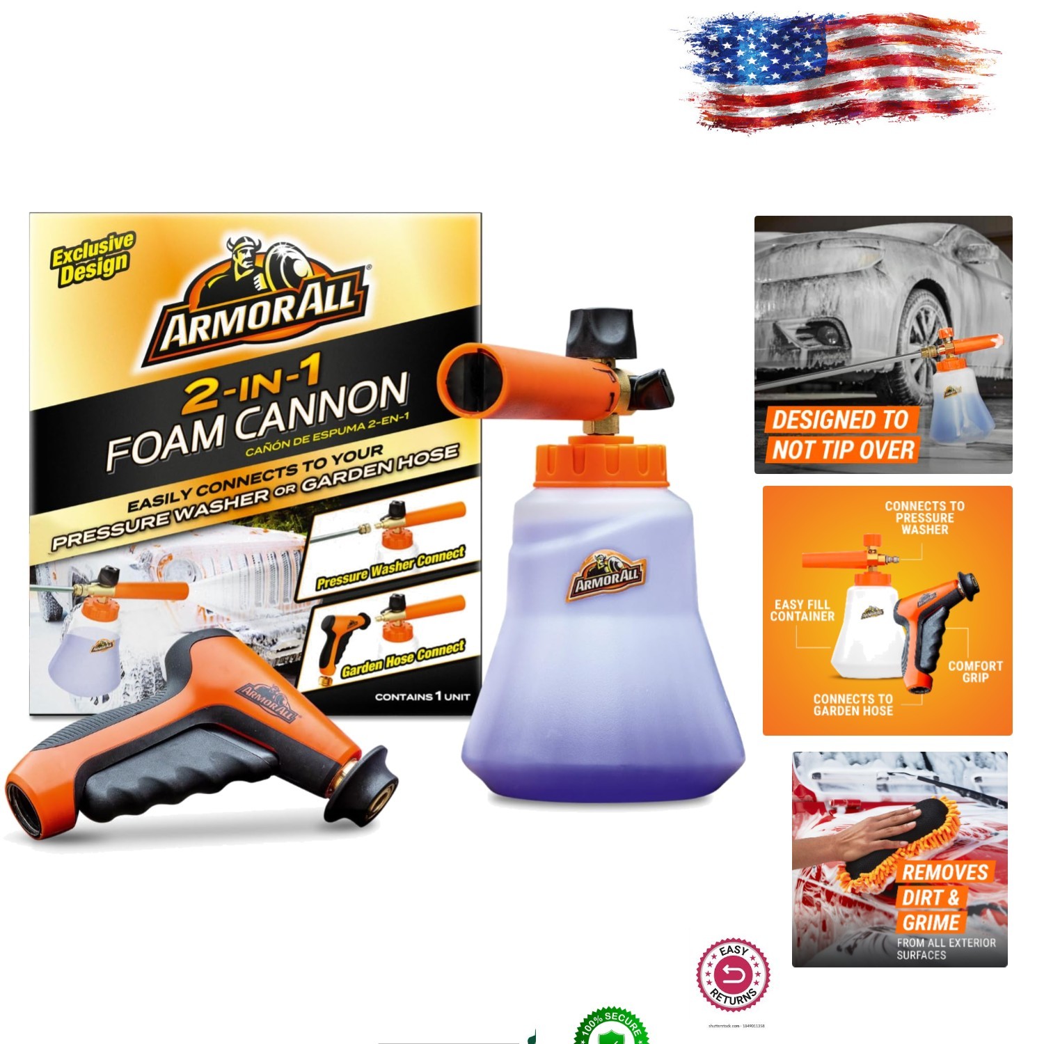 2-in-1 Foam Cannon Kit – Professional Car Wash and Detail Cleaning Solution