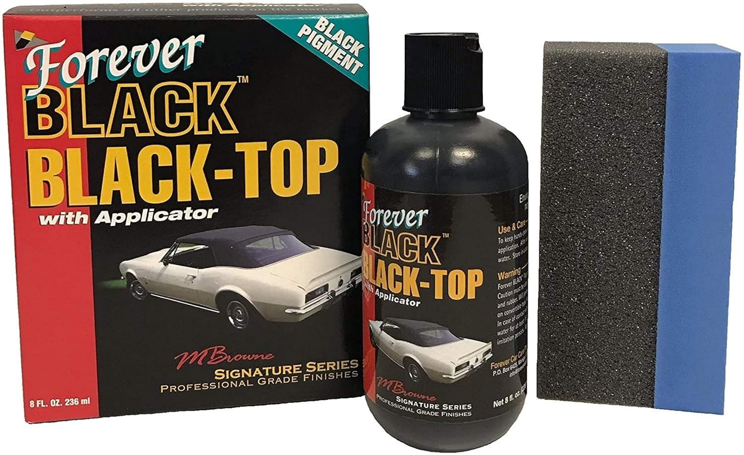 Forever Black Top Gel – 8oz Black Color Restorer for Vinyl & Plastic Surfaces