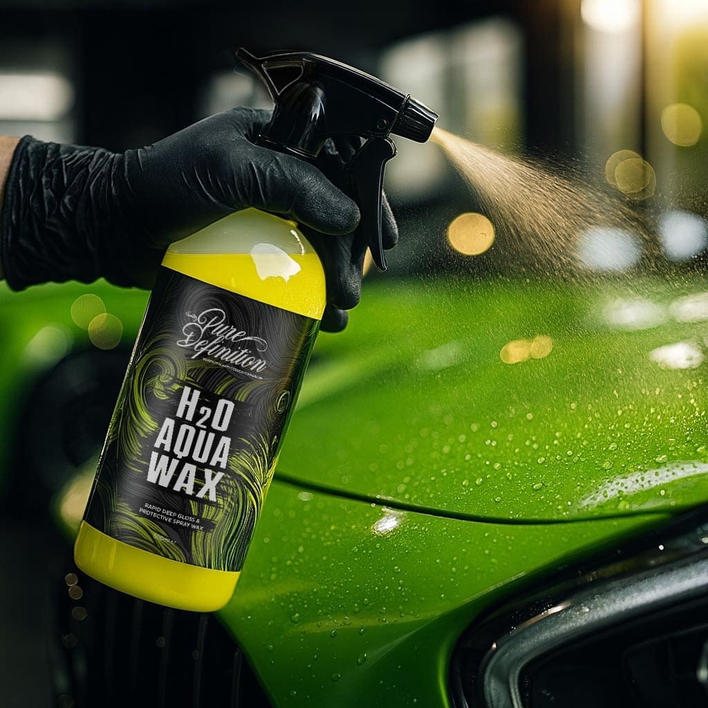 Car Drying Kit H20 Aqua Wax Spray Gloss Sealant Towel Rinse Aid Pure Definition