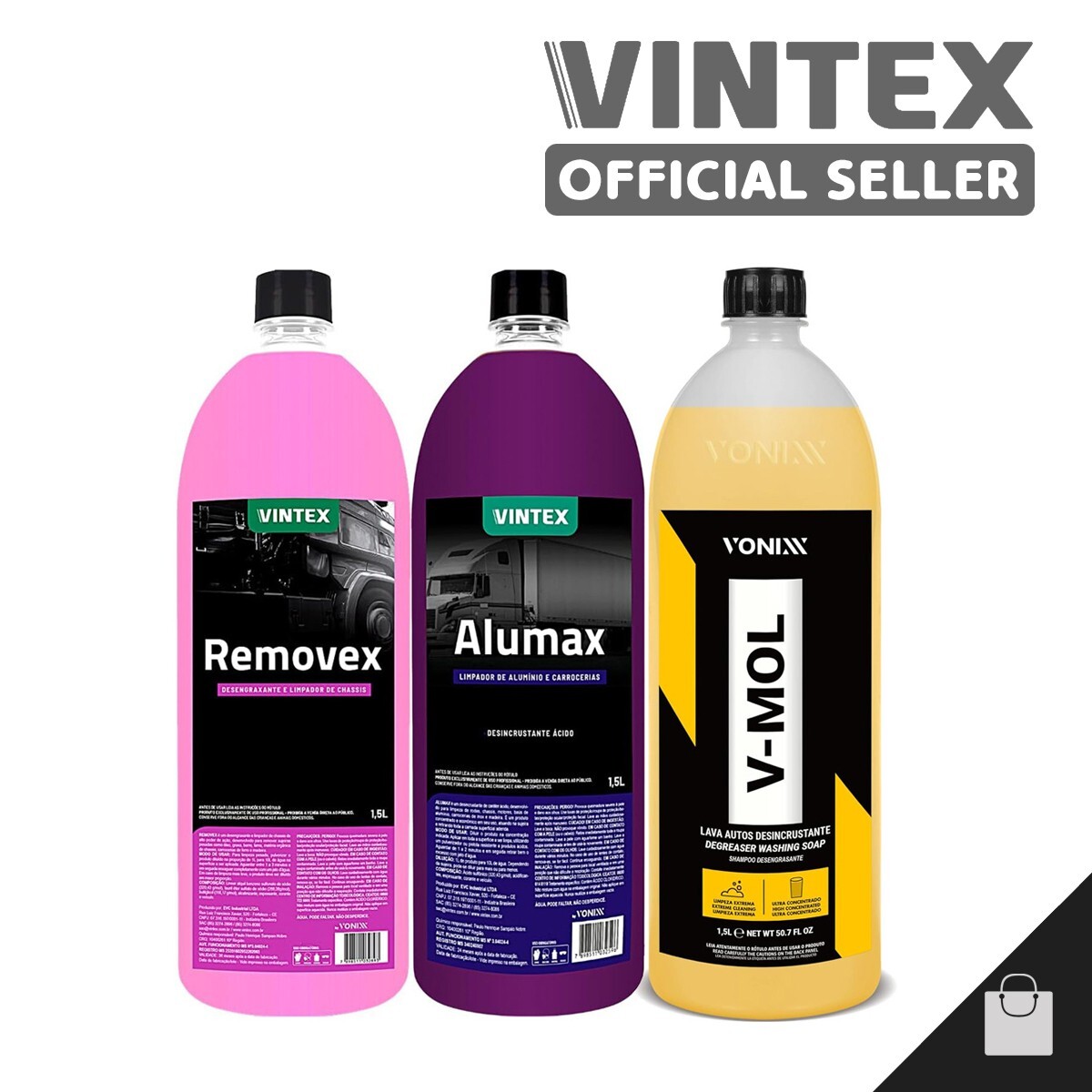 Vintex Removex Alumax V-MOL Automotive Cleaner Car Maintenance Kit Vonixx