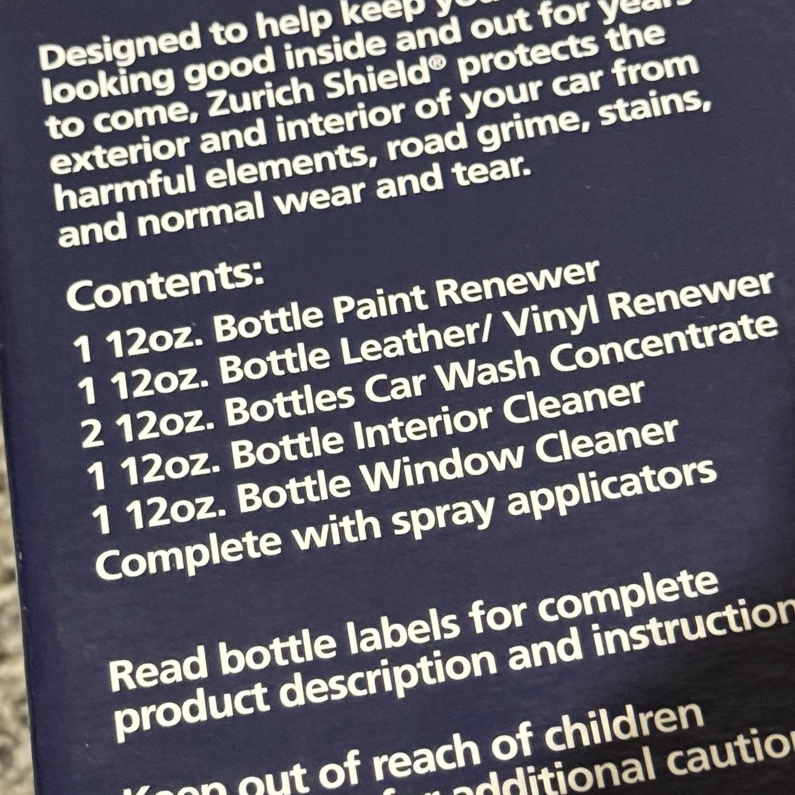 Zurich Shield Car Care Kit