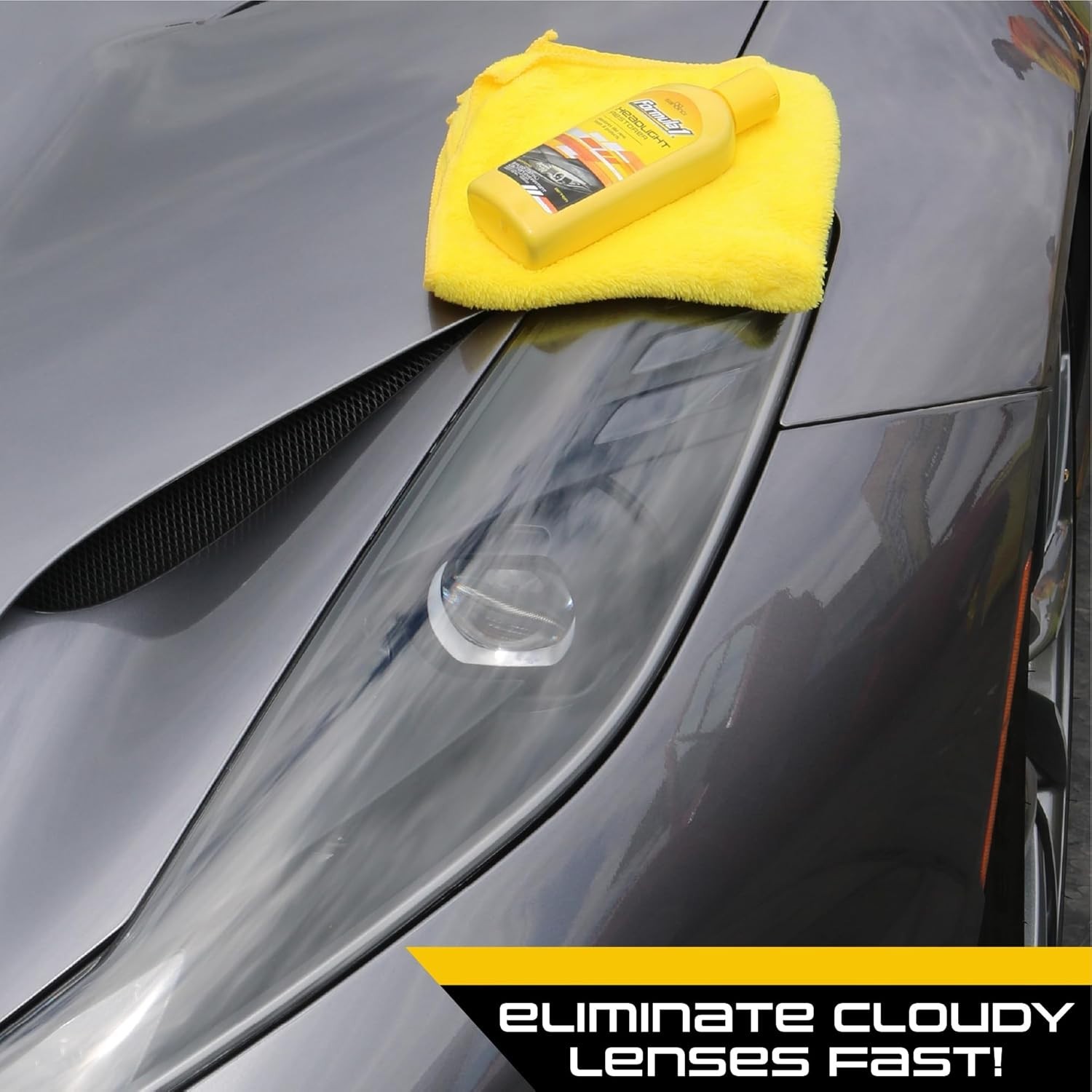 Headlight Restorer & Sealant – One Step Polish to Clean & Renew Yellowed Head…