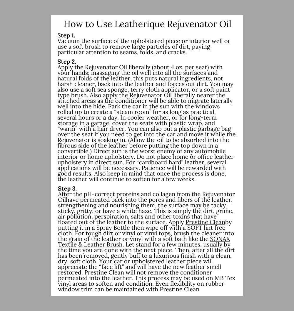Leatherique Rejuvenator Oil 16oz