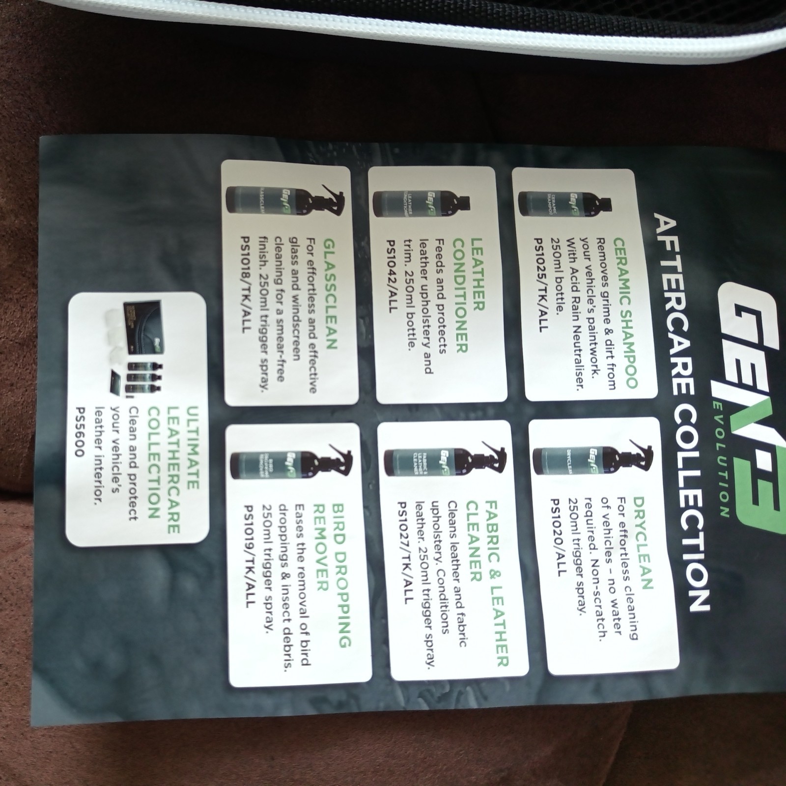 Original Gen-3 set of 6 car cleaning and protection kit with hard case carry bag