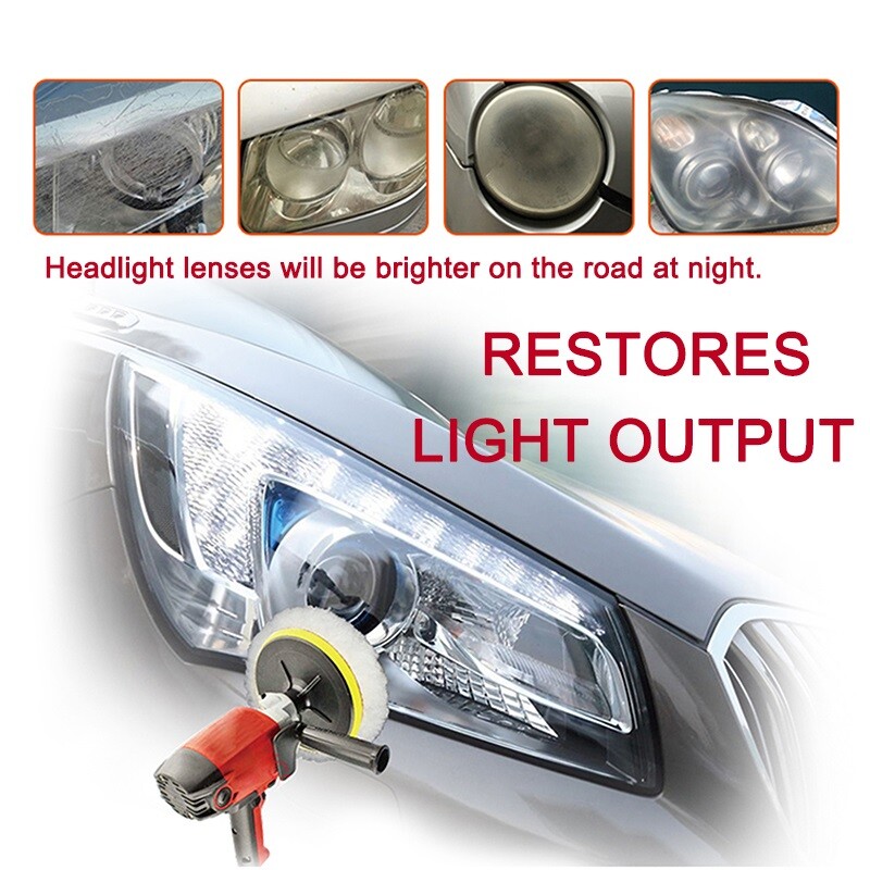300ml Headlight Restoration Polishing Kit Headlamp Restorer Polish Kit DIY 4 Car