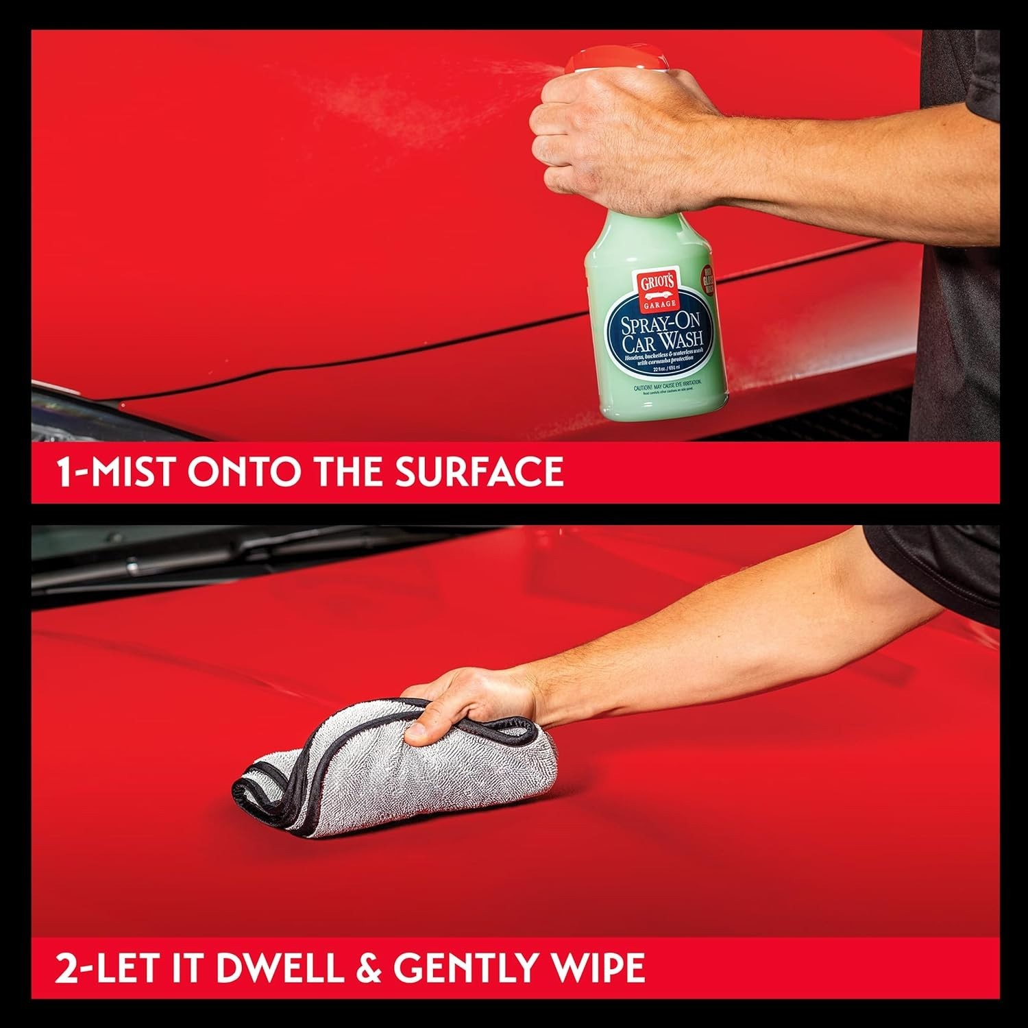 Easy Spray-On Car Wash: 1 Gallon, No Hose Needed, Carnauba Wax Protection