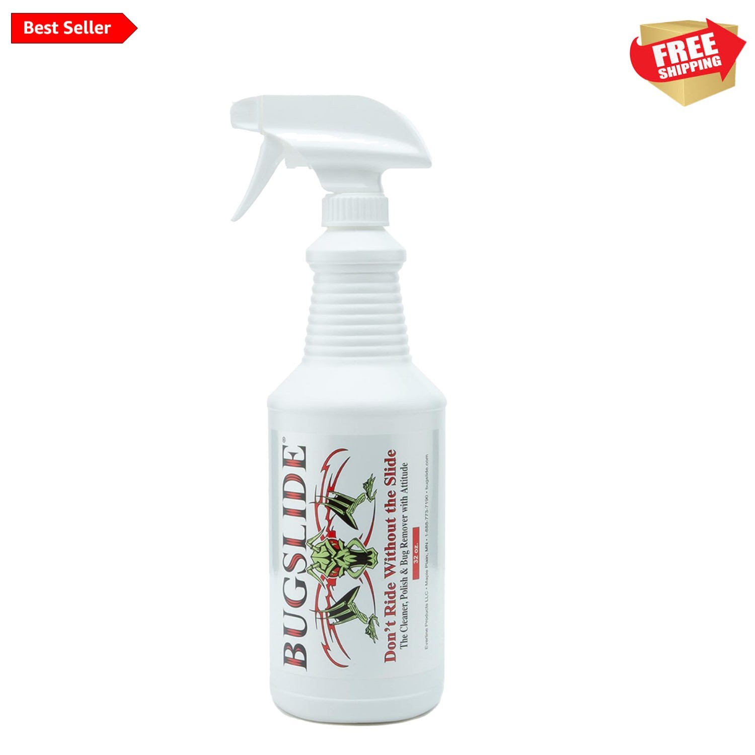 Streak-Free Bug Remover & Car Detailer Spray – 32 oz Non-Toxic Cleaning Solution