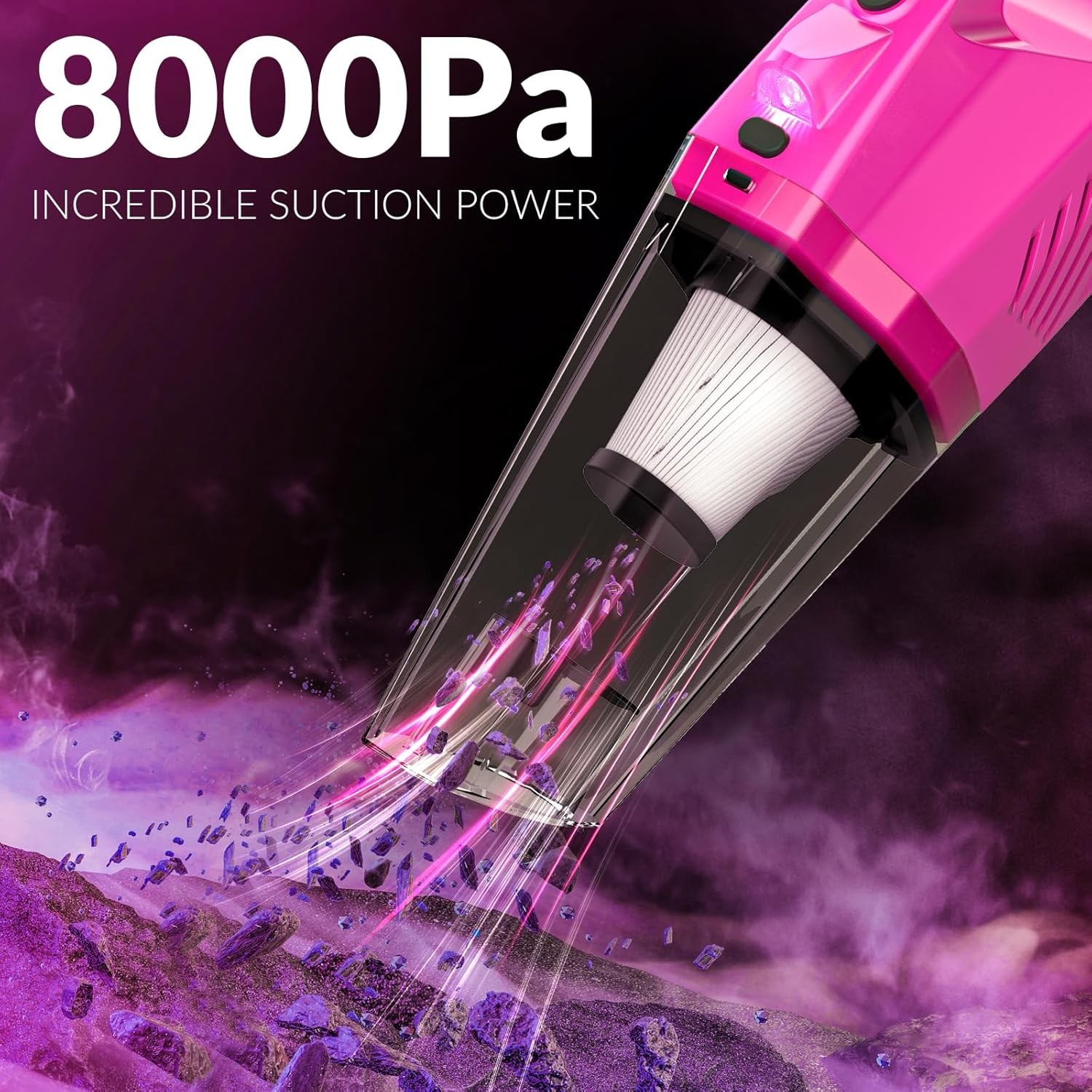 Car Detailing Kit Interior Cleaner,Car Cleaning Accessories Kit Pink for Women
