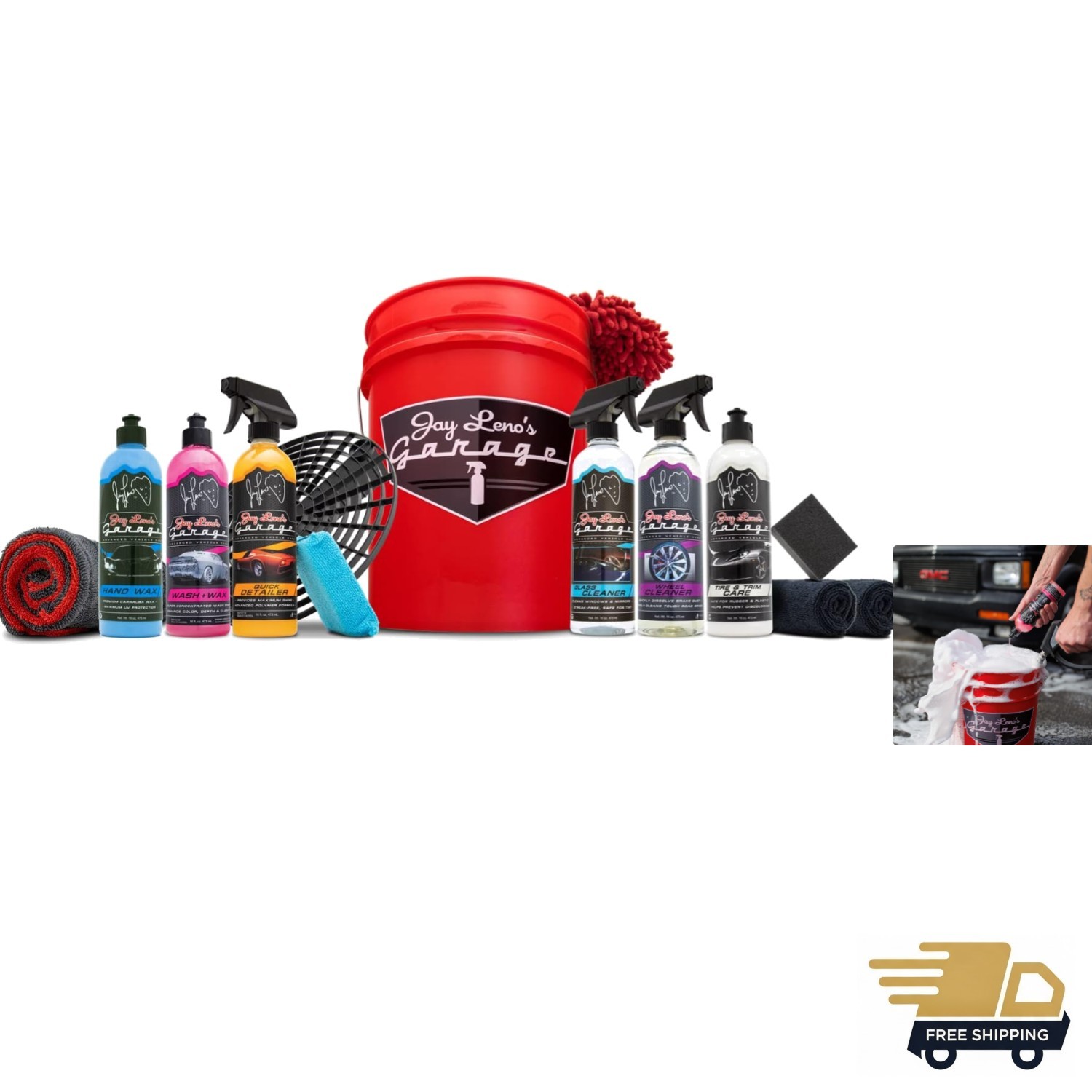 Car Detailing Kit with Bucket – Essential Car Cleaning Kit, Sprays, Liquids, …