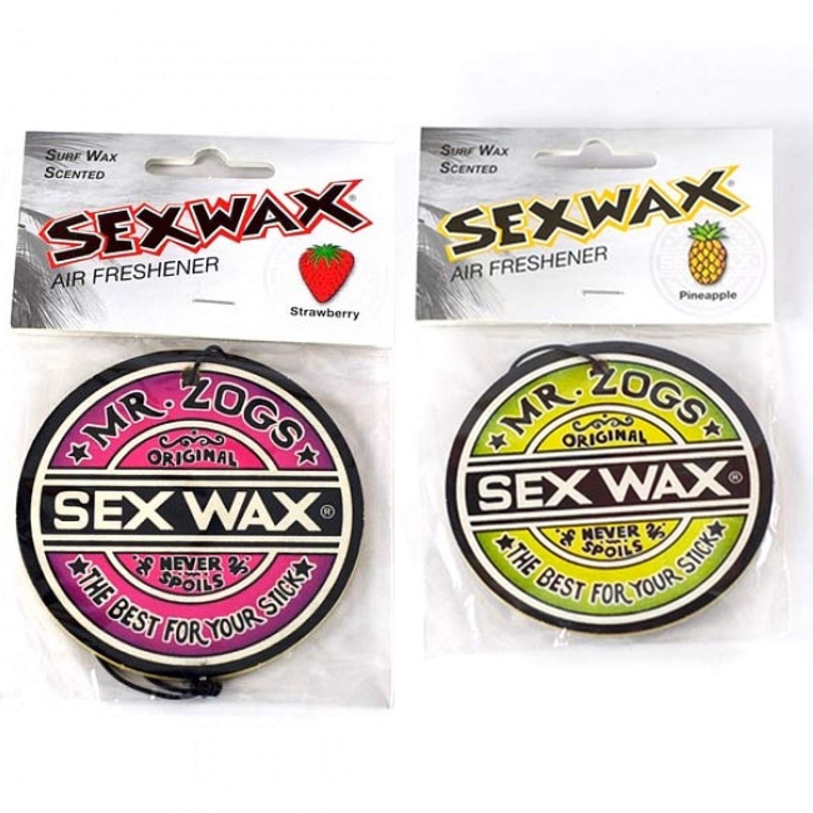 Sex Wax Air Freshener 2-Pack Pineapple, 0.16 Ounce (Pack of 2), Strawberry
