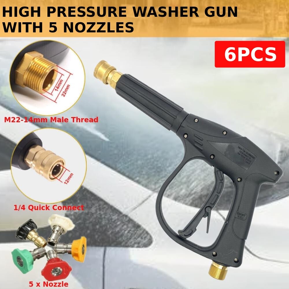 1/4″ High Pressure Power Washer Spray Gun For Garden Yard Car Wash Clean 3000PSI