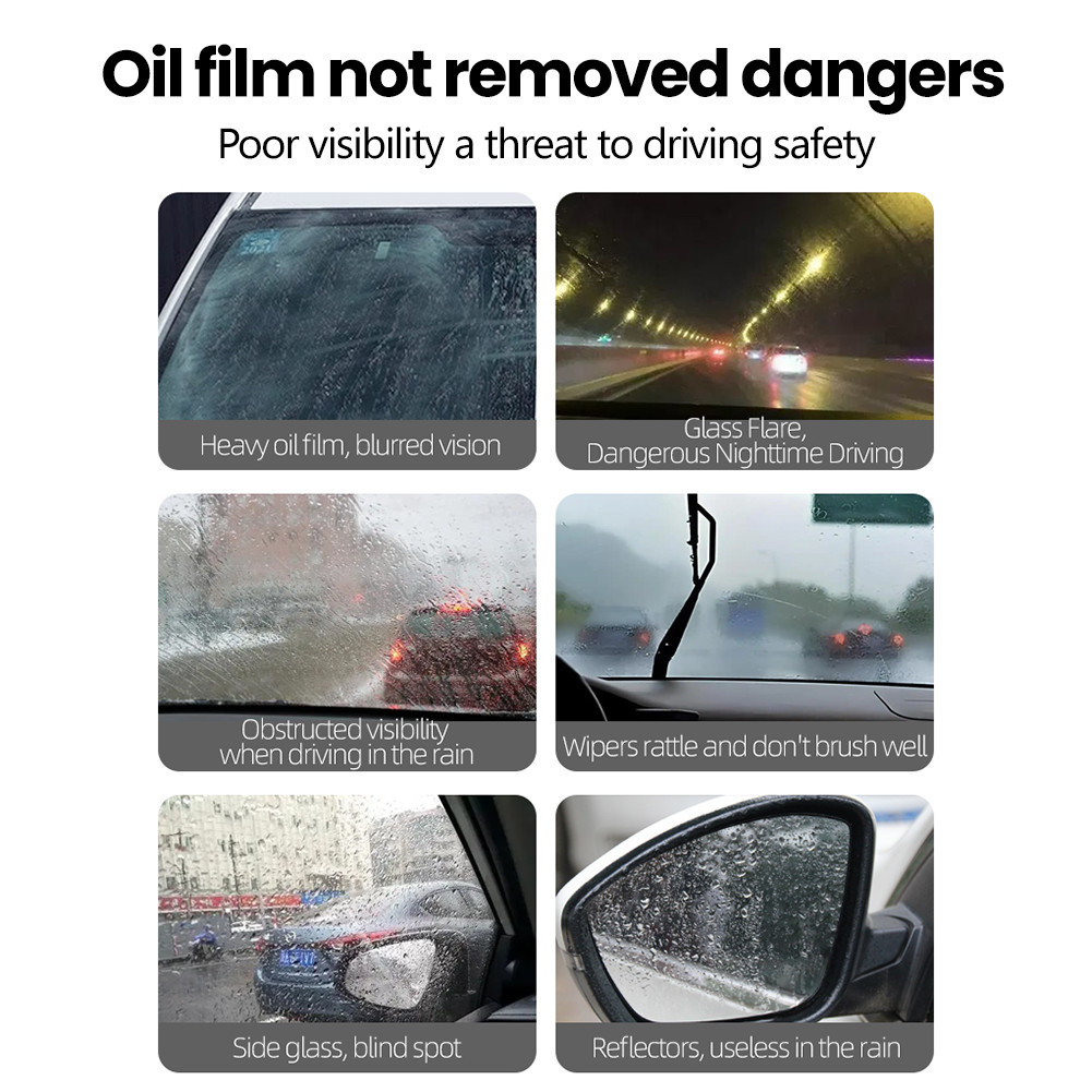 For Car Window Glass Automotive Oil Film Cleaner Car Windshield Cleaner 180ml