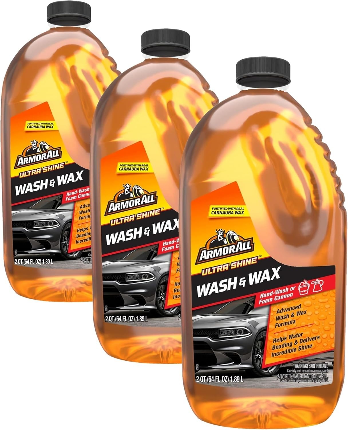 Ultra Shine Car Wash And Car Wax Cleaning Fluid For Cars Trucks Motorcycles 2Pcs