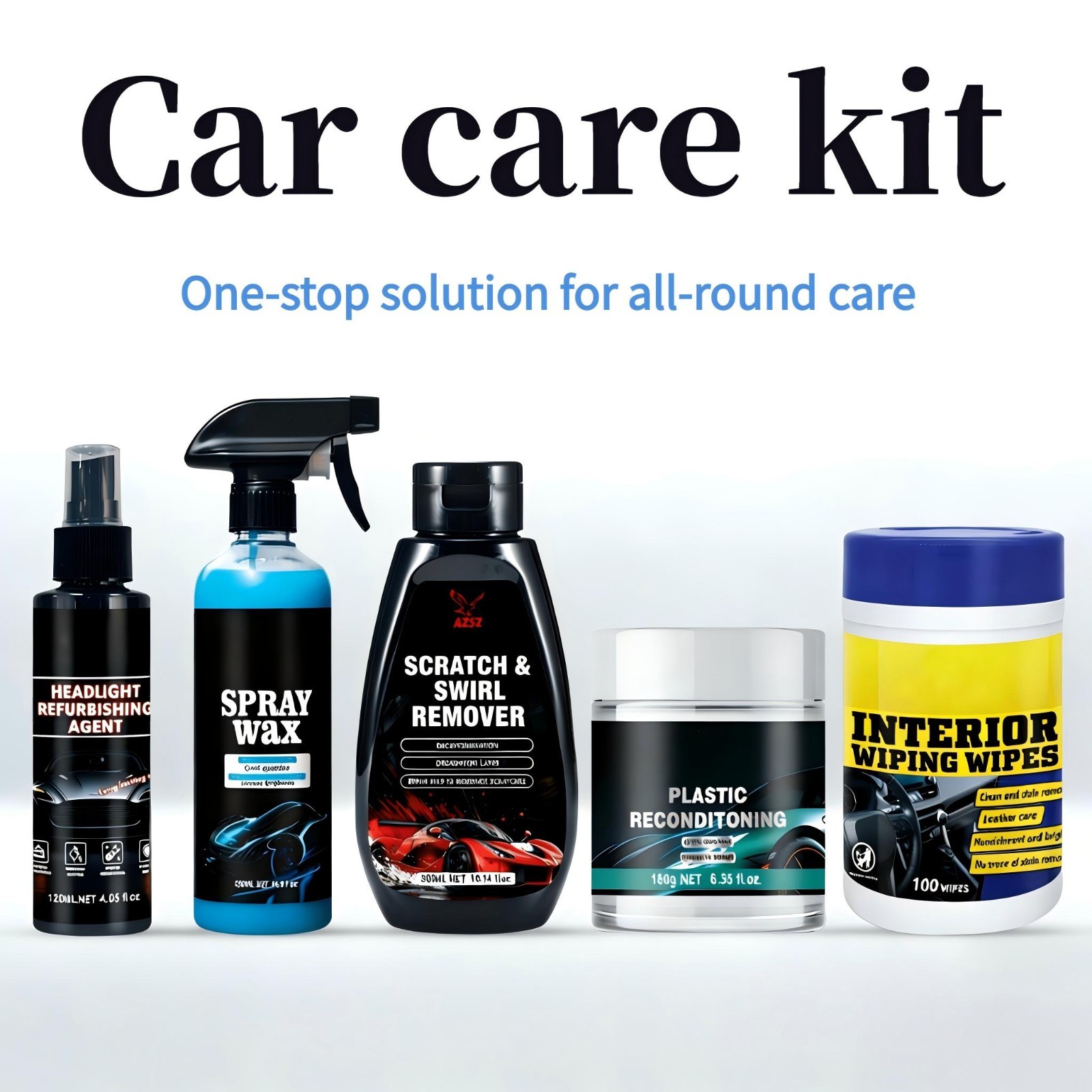 All Car Care Cleaning and Automotive Car Wash Kit-5 Piece Set Car Detailing Kit