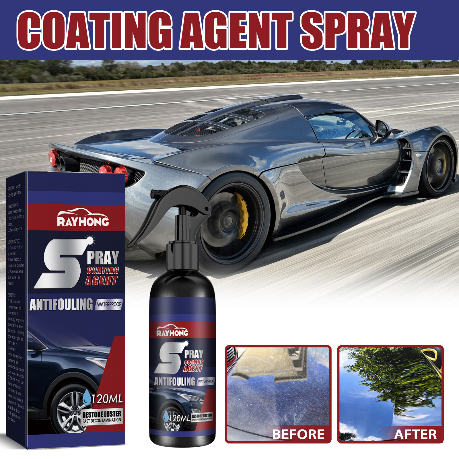 Car Coating Spray Care Paint Stain Removal Darkening Brightening Nano Coating