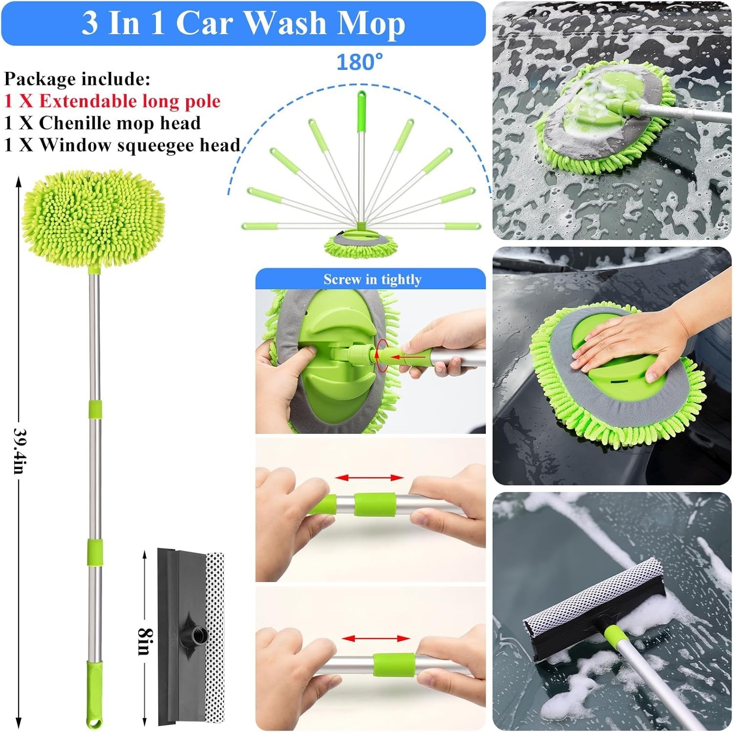 New 42Pc Car Wash Detailing Kit Foam Gun Bucket Brushes Towels Blue Set