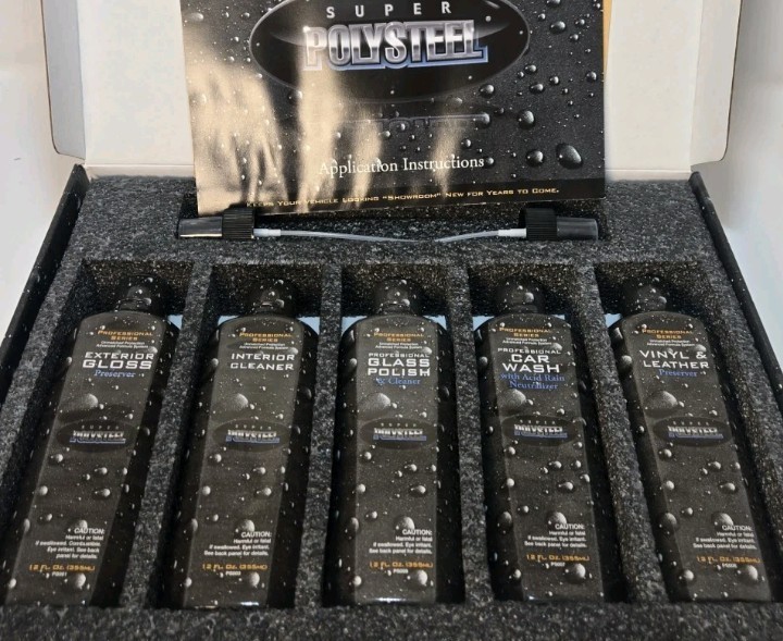 SUPER POLYSTEEL Professional Series Vehicle Maintenance and Care Products Unused