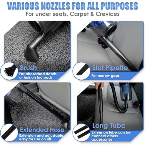 Car Cleaning Kit – Interior Detailing Set with Handheld Vacuum, Brushes & Gel