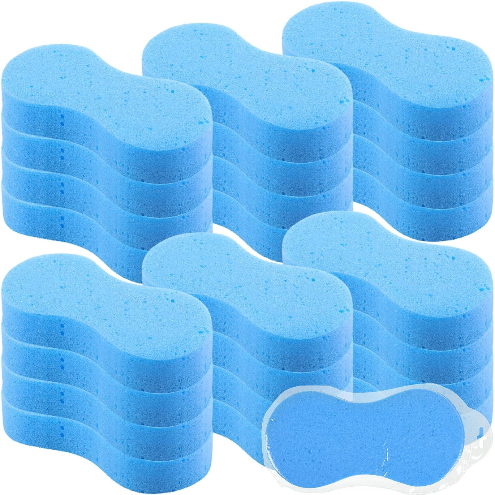 24 Pack Large Car Wash Sponges – All-Purpose Thick Foam Cleaning Supplies for Bo