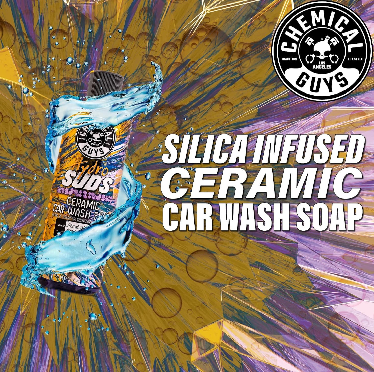 Chemical Guys HydroSuds Ceramic Car Wash Soap 64 oz | Foam Cannon Berry Scent